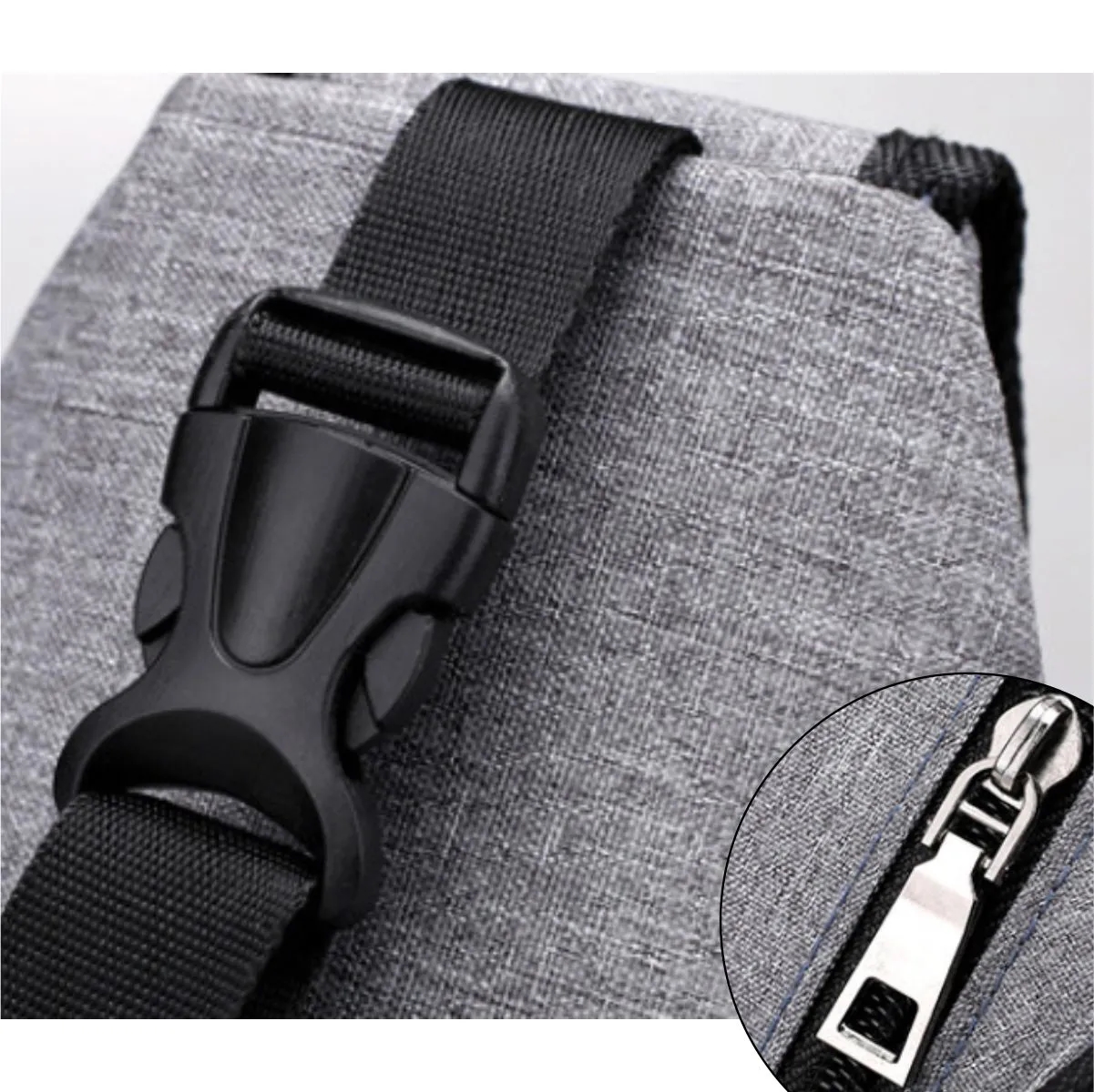 Crossbody Sling Bag with Anti Theft And USB Charging Port, custom fanny pack with logo imprint 2