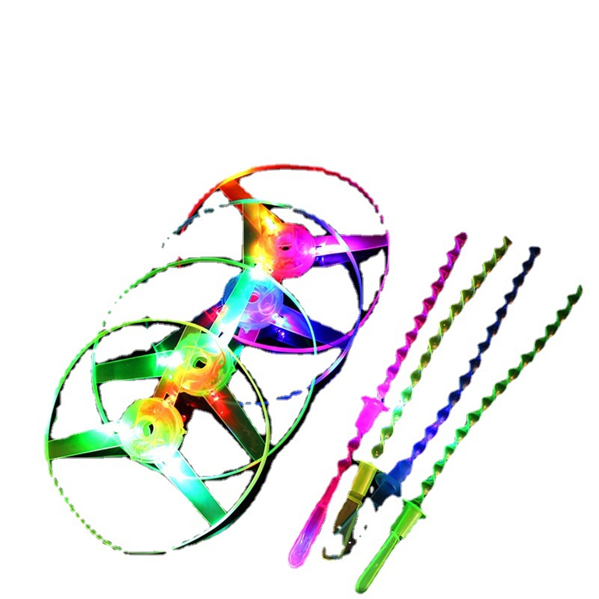 Glowing hand push toy UFO 2