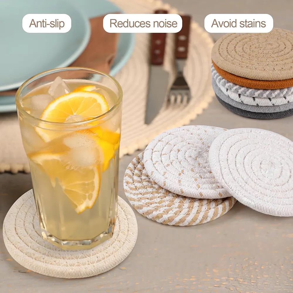 Cotton Rope Woven Cup Coasters 2