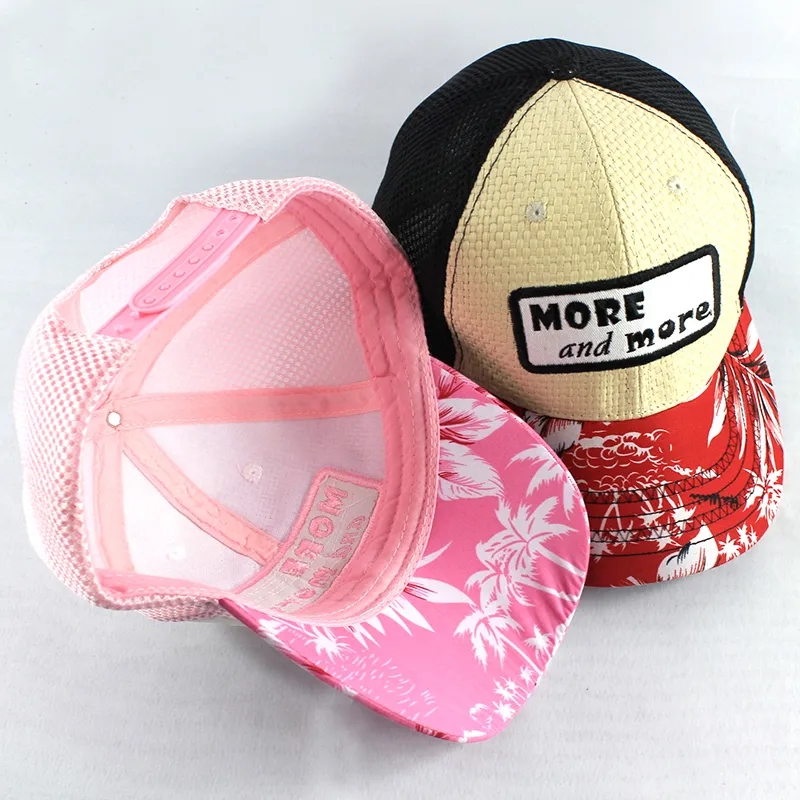 Trucker Cap 5 Panel Mesh Back SnapBack Woven Patch