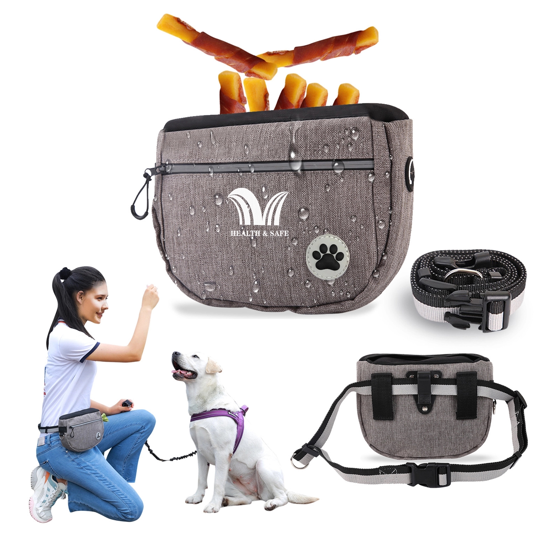 Pack Up Pouch Dog Treat Training Waist Belt, Bag Dispenser 4
