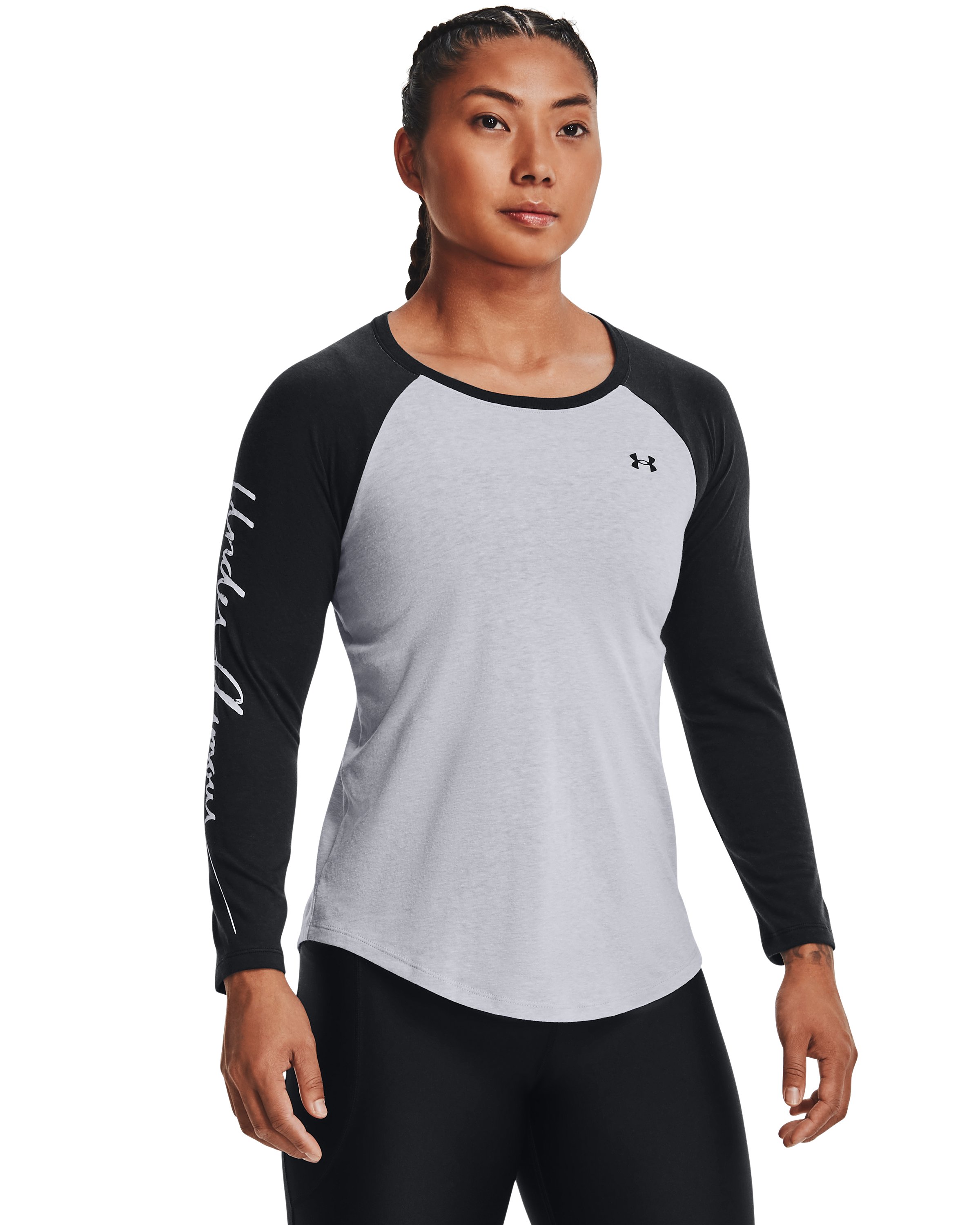 Women's UA Wordmark Script Baseball Long Sleeve  4