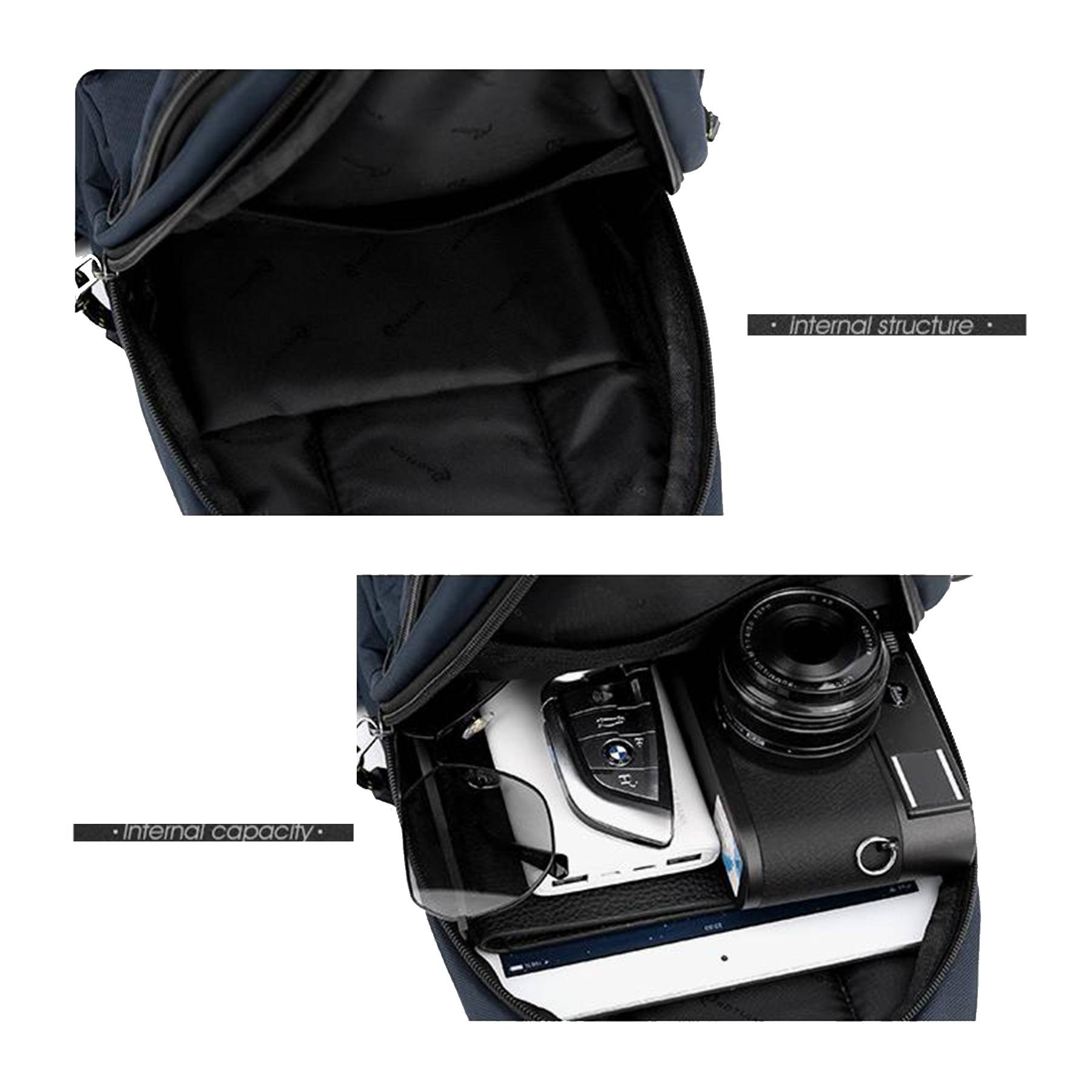 Oxford Lightweight Black Cross-body Bag 7