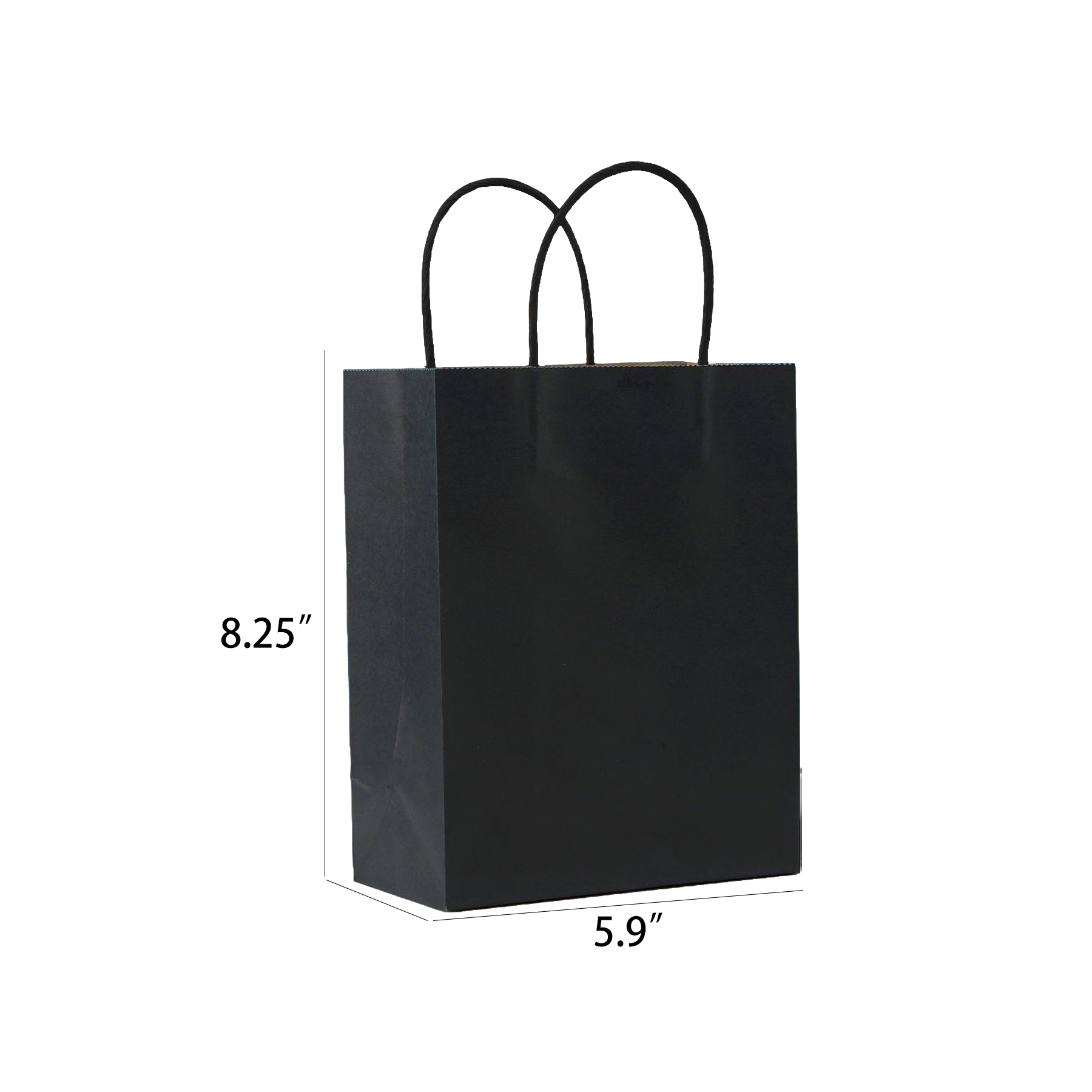 Coloured Retail Shopping/Gift Kraft Paper Tote Bags (5.9'' x 3.15'' x 8.25'') 11