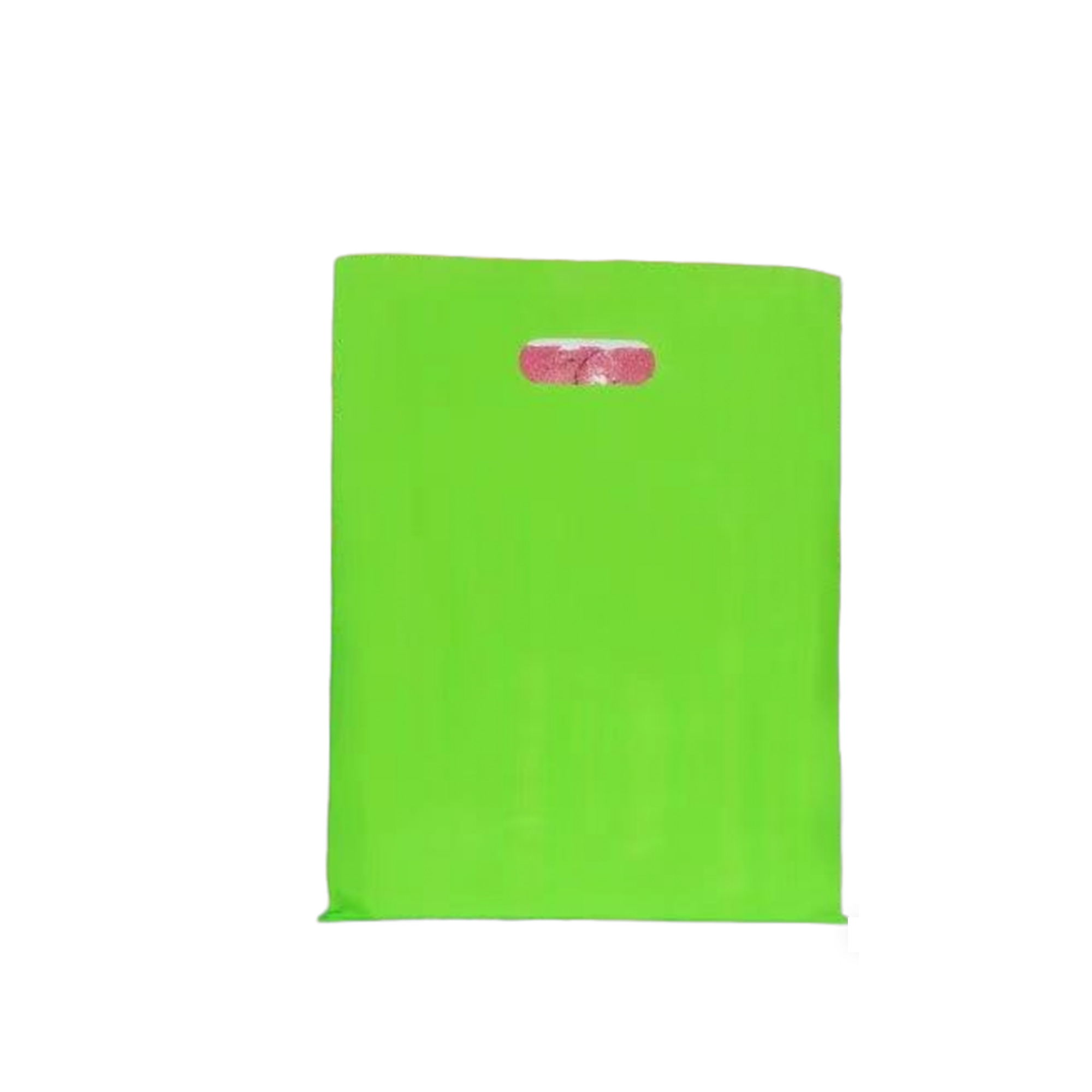 Plastic Die Cut Handle Bag 10" x 14" Durable PE Carry 15