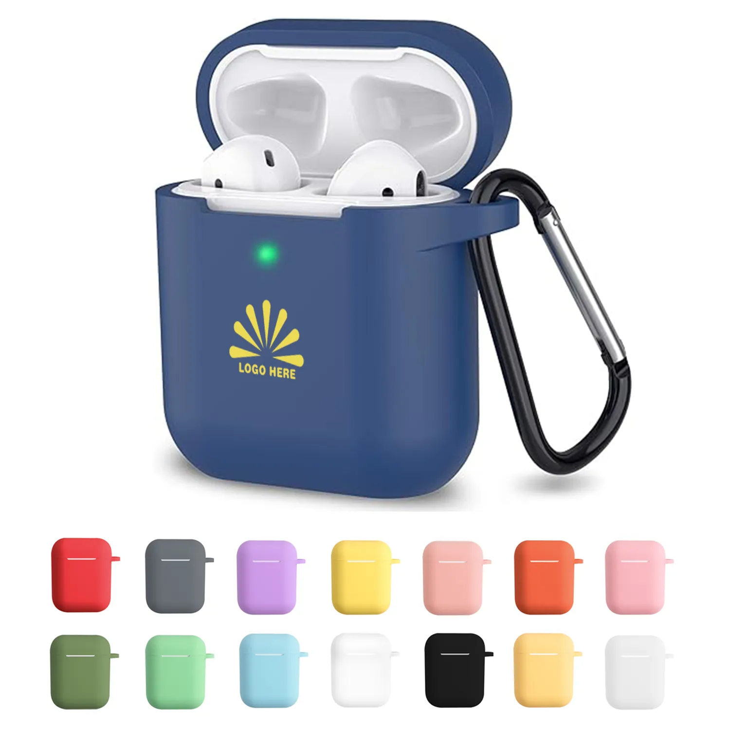 Premium Silicone Earphone Case with Carabiner 2