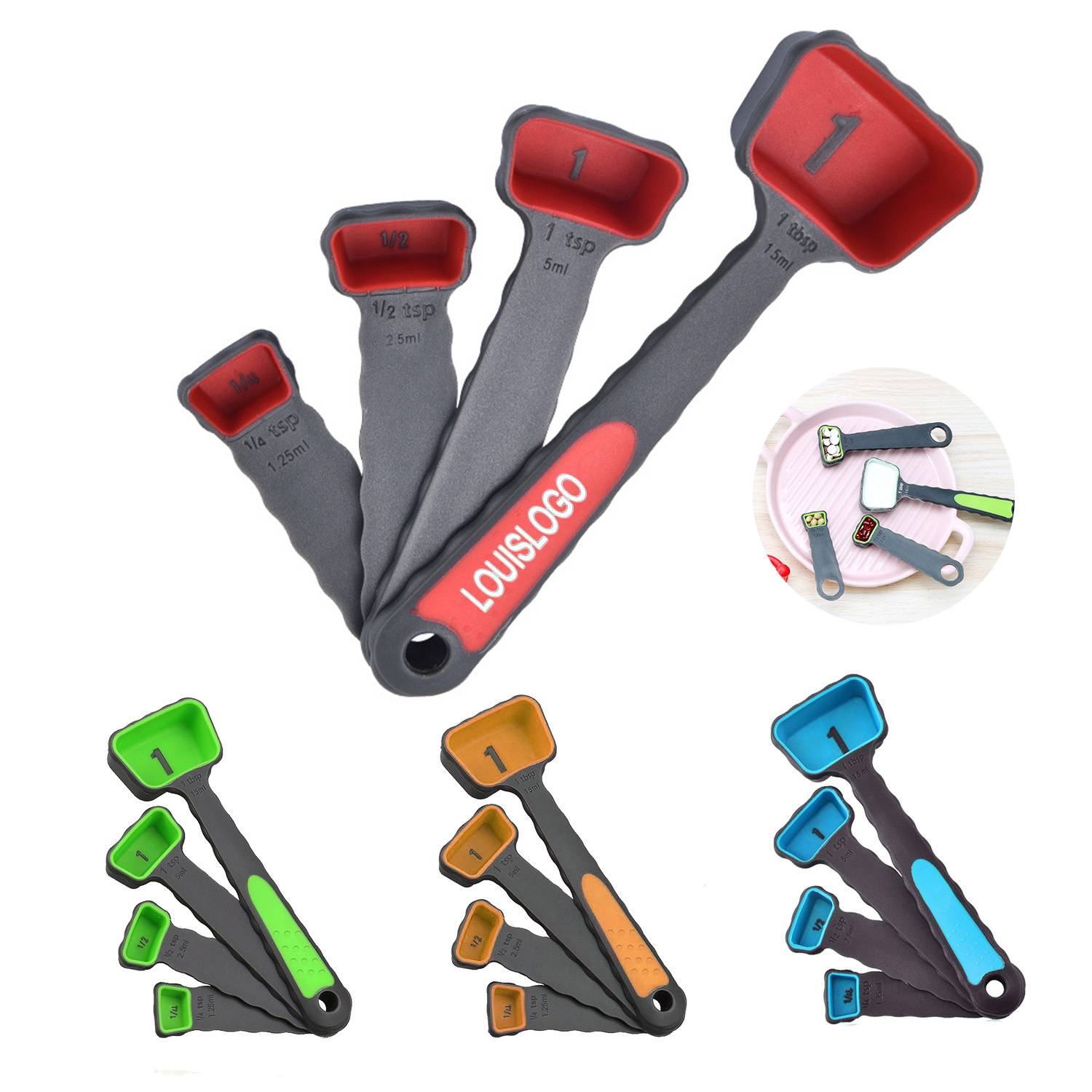 4 Pcs Foldable Measuring Spoons Set 2