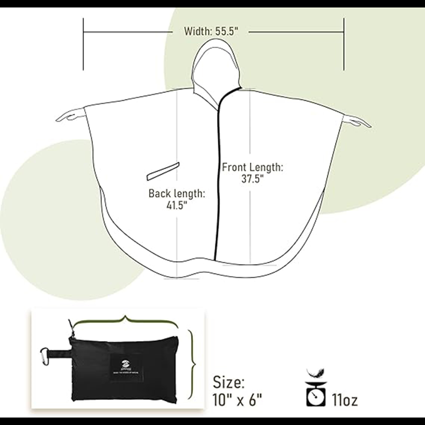 Unisex Hooded Poncho 3