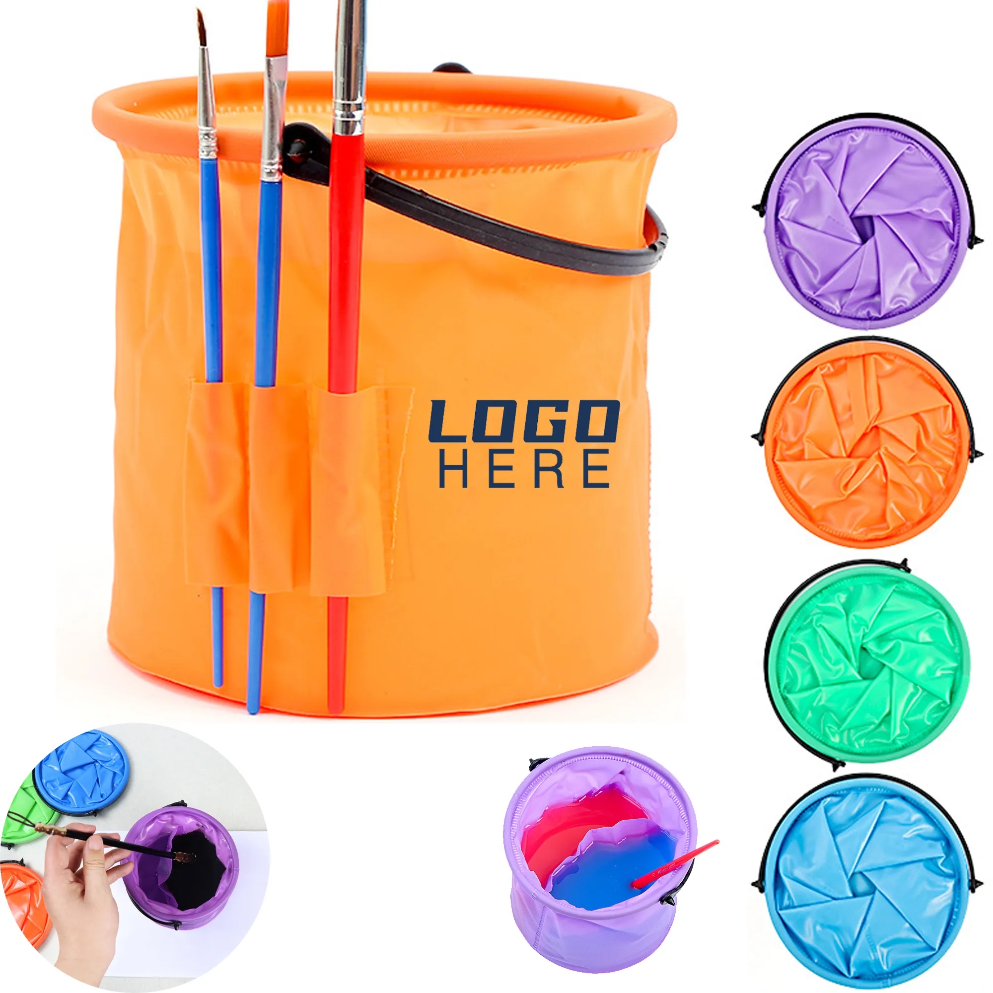 Foldable Portable Small Washing Bucket MOQ50 6