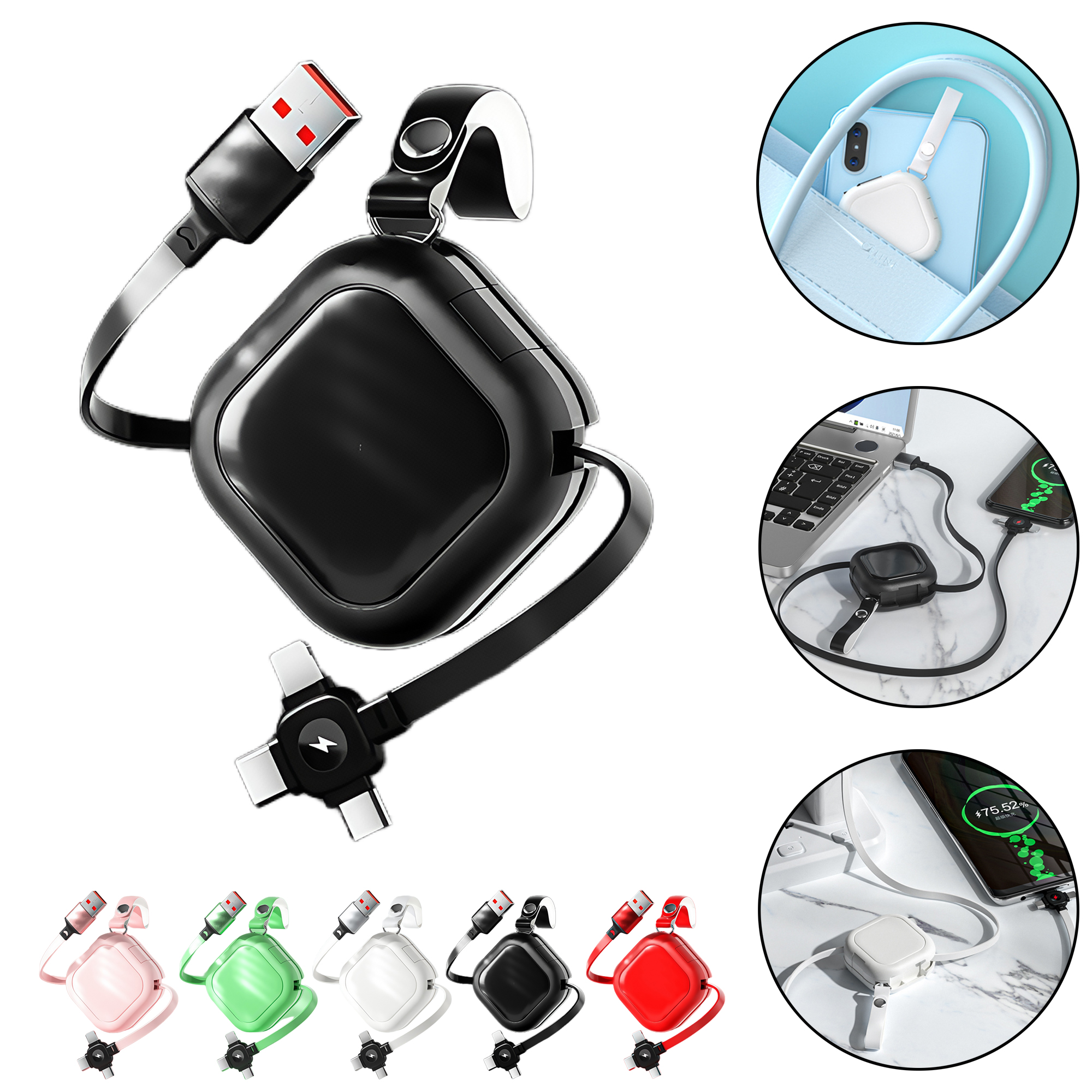 3-in-1 Retractable Fast Charging Cable 5