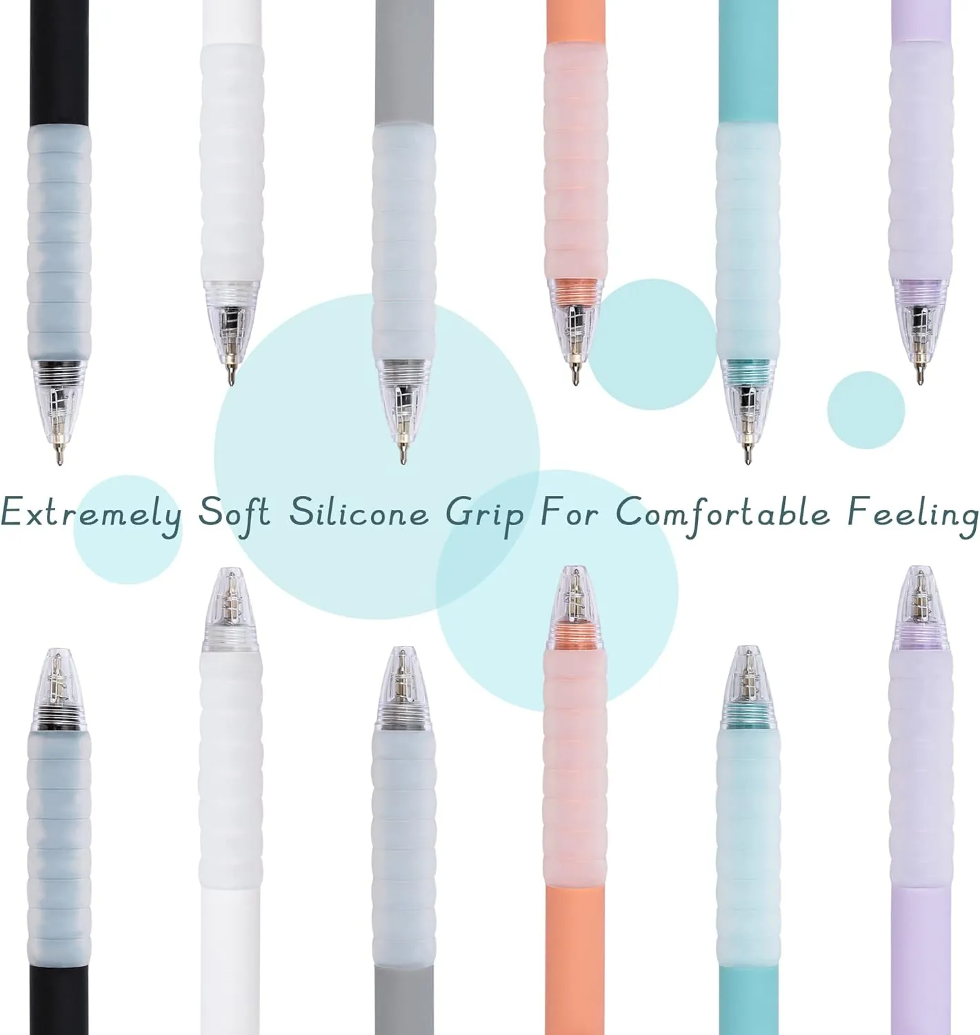 Black Gel Point Press Retractable Writing Ballpoint Pen 14