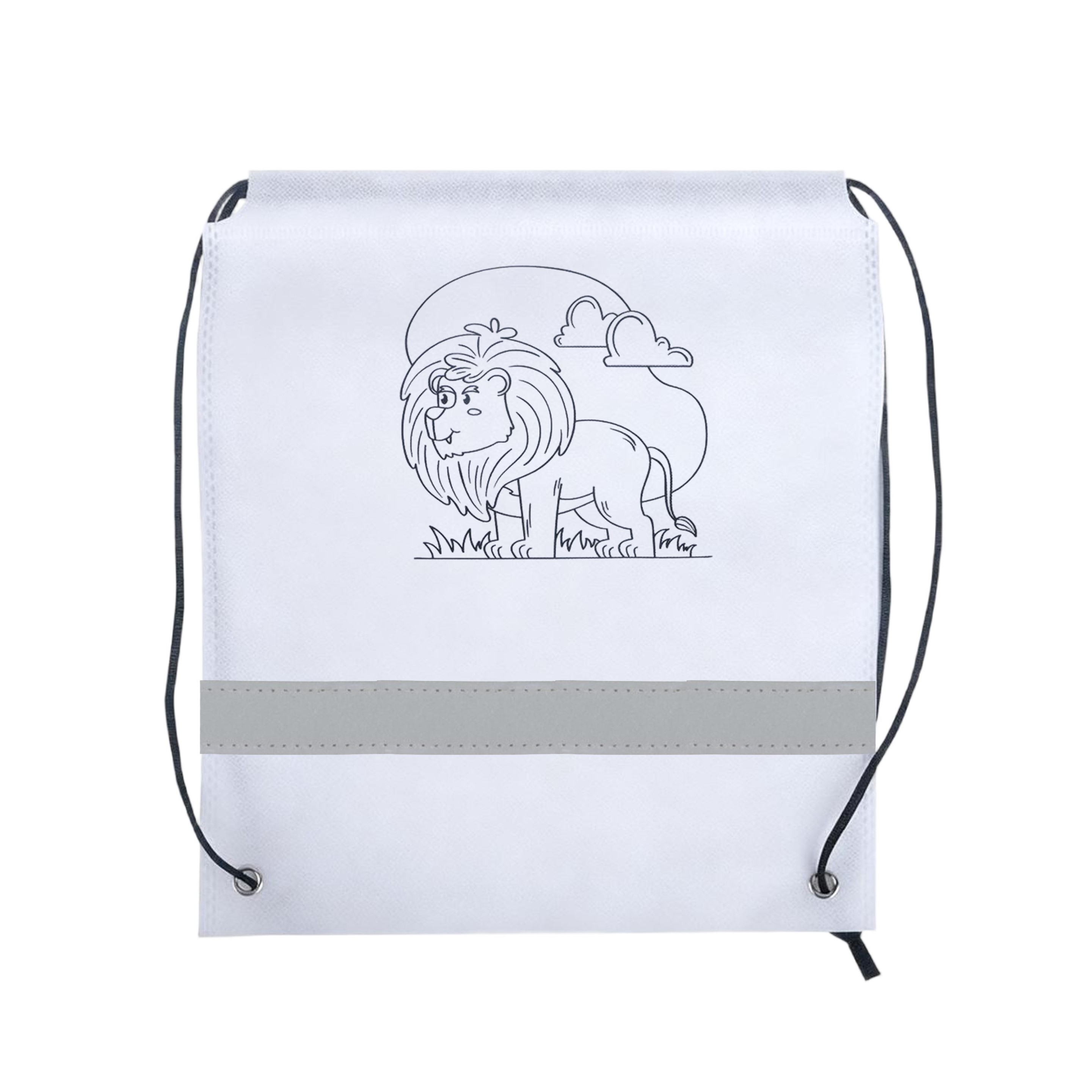 Non-woven Coloring Drawstring Bag with Crayon 3