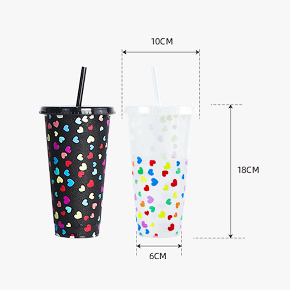 710ML Halloween Color Plastic Cup Temperature Sensitive Water Bottle 7