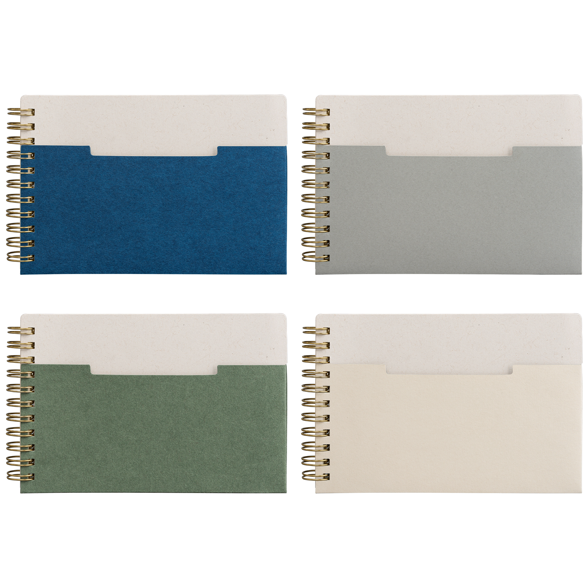 Lino FSC Paper Spiral Binding Horizontal Pocket Notebook - A6 3