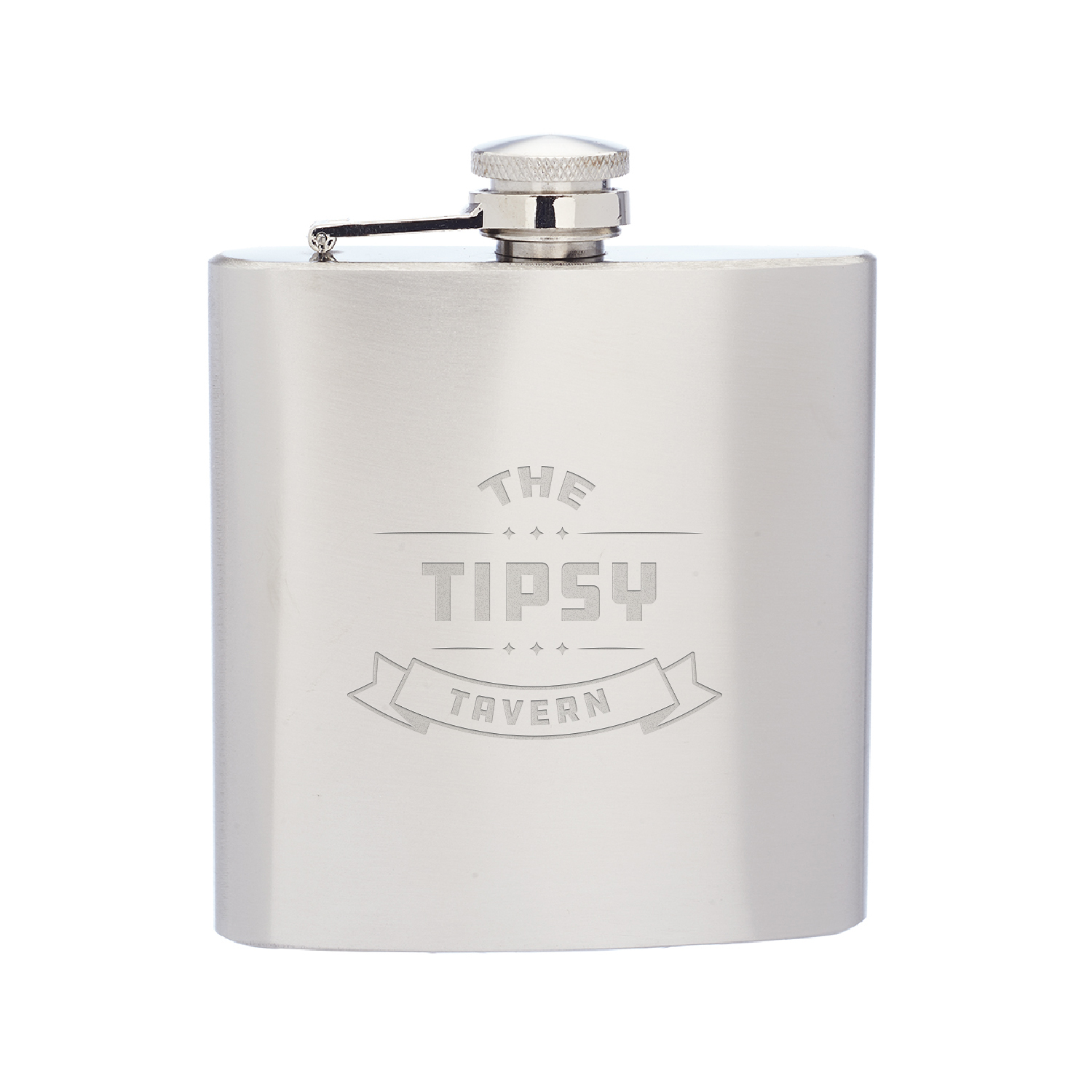 6 oz. Lazio Stainless Steel Hip Flask (Engraved Imprint), custom water bottle with logo imprint 2