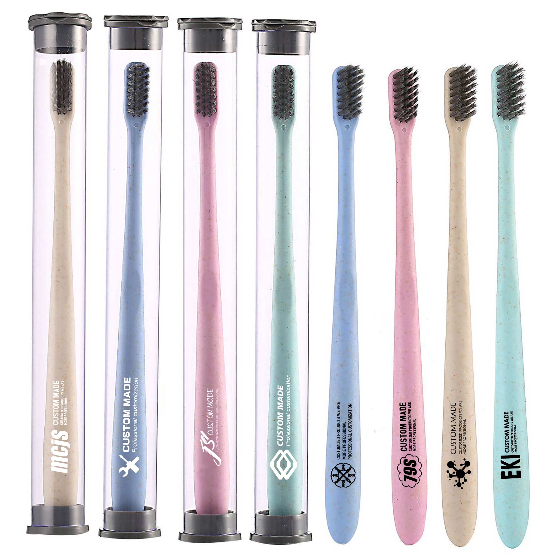 Wheat Straw Toothbrush With Roller Box Packing 1