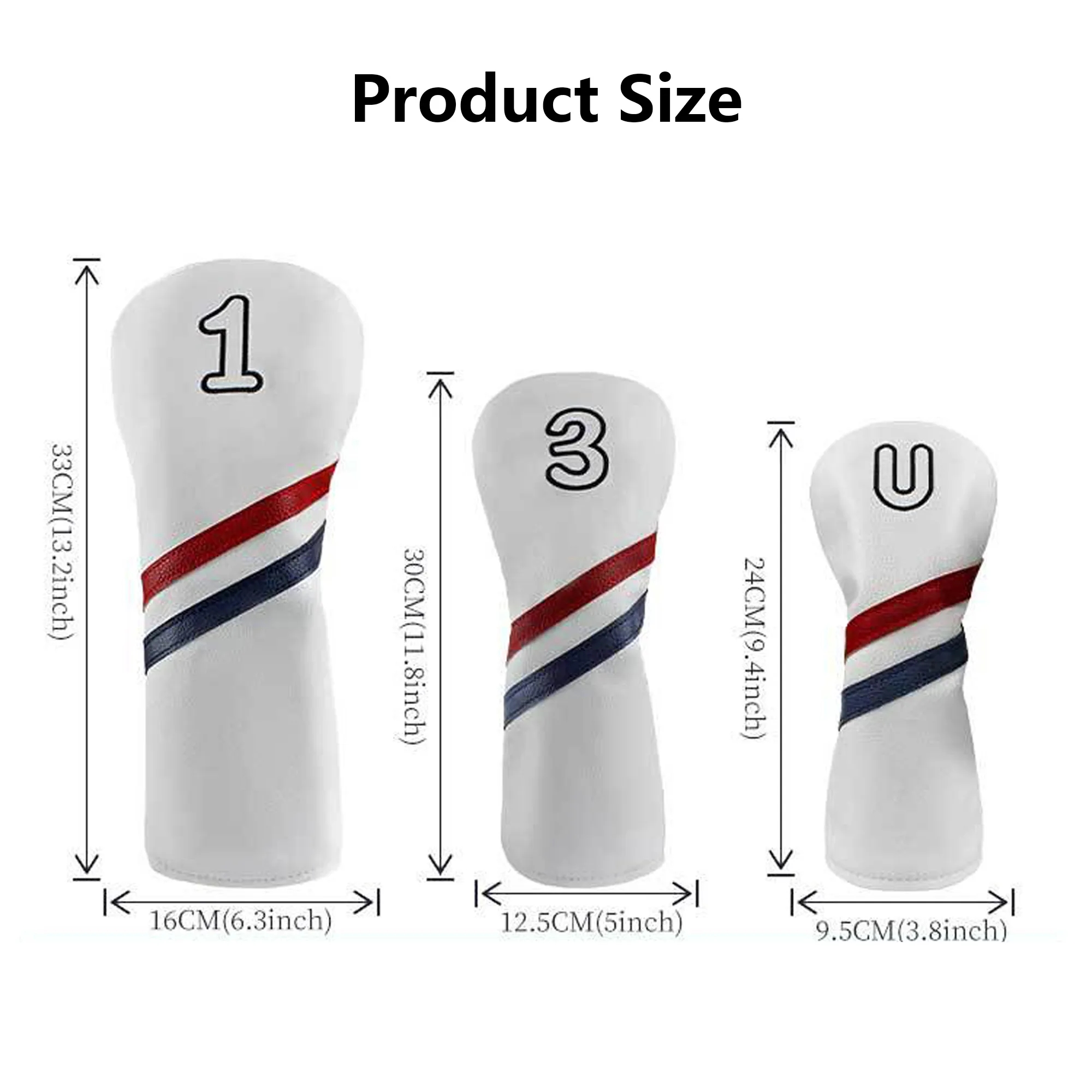 PU Waterproof Golf Club Headcover 9