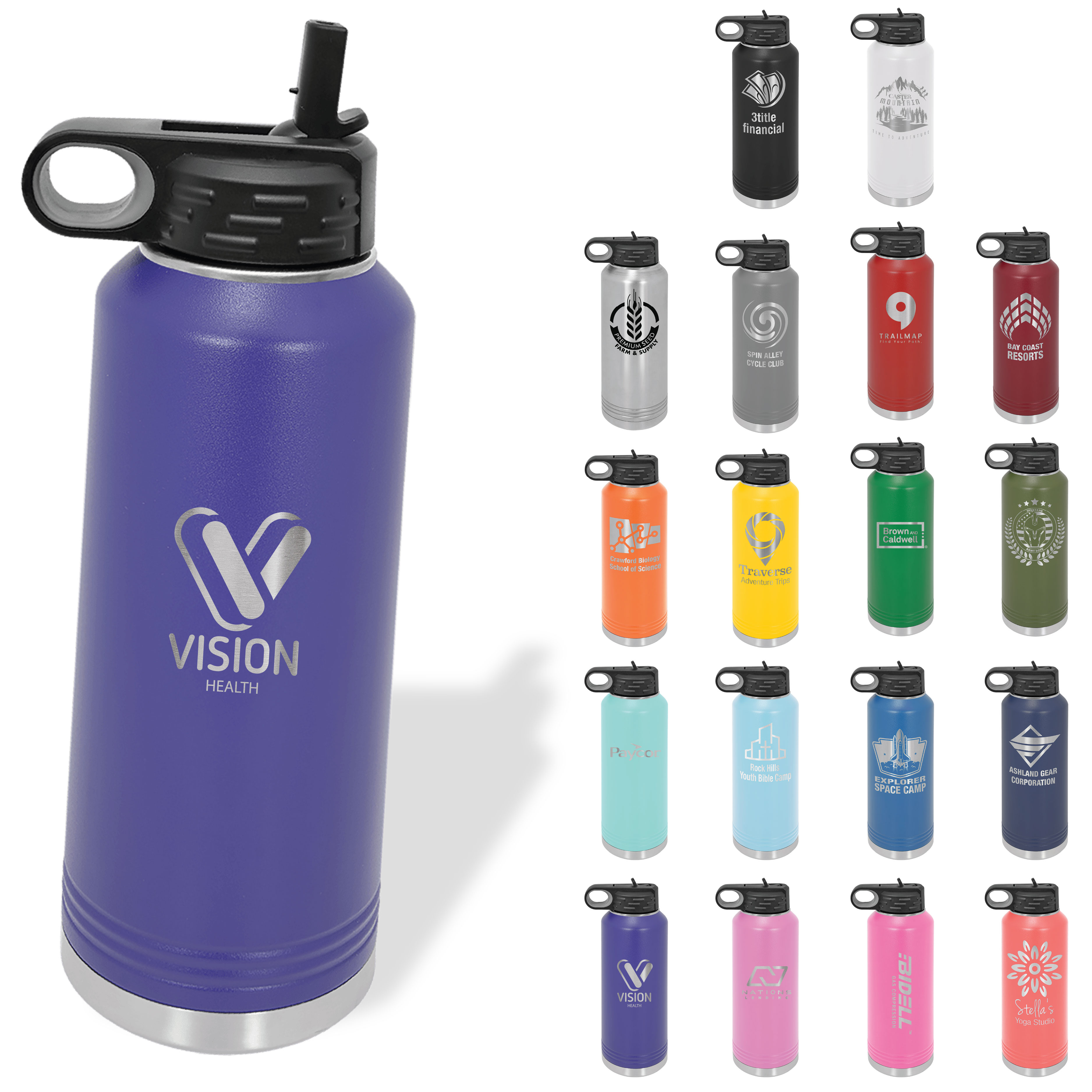 Polar Camel 40oz. Stainless Steel Water Bottle 32