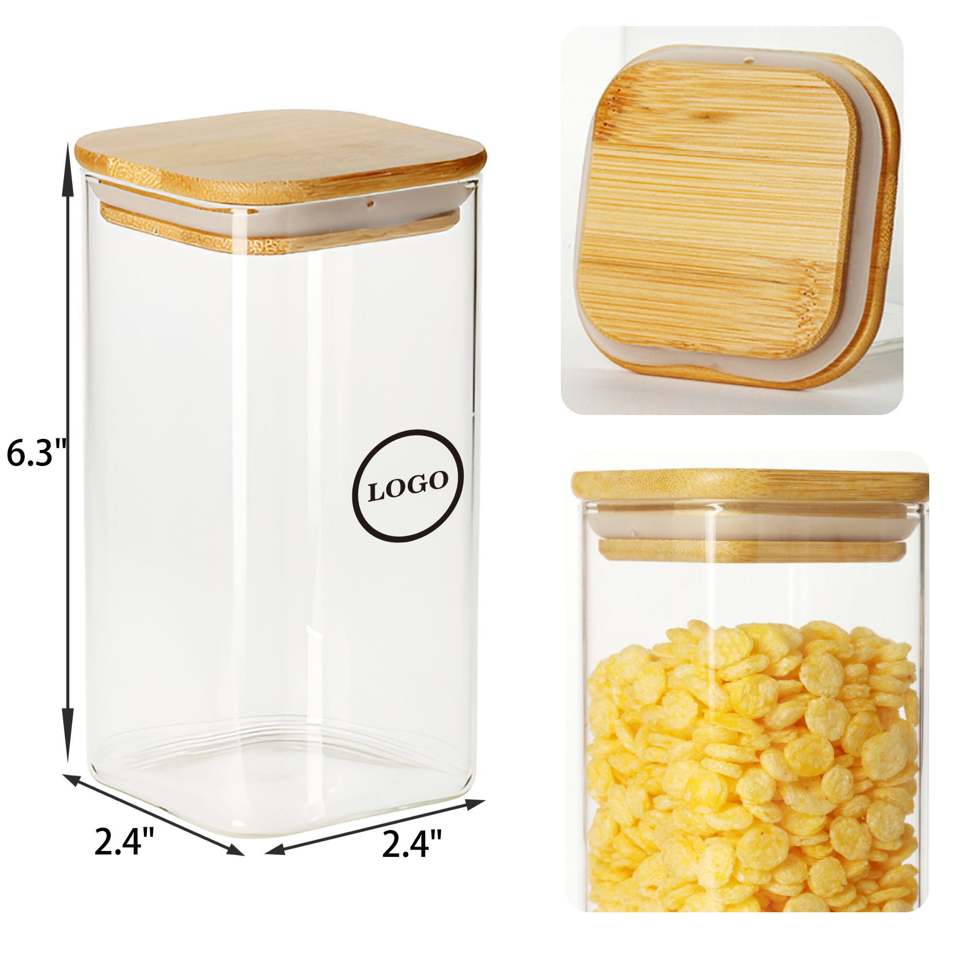 Versatile 13 OZ Glass Airtight Food Storage Jars 1