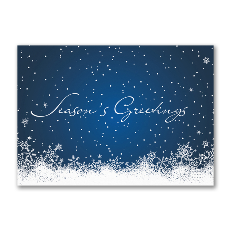 Seasonal Flurries Economy Holiday Card 1