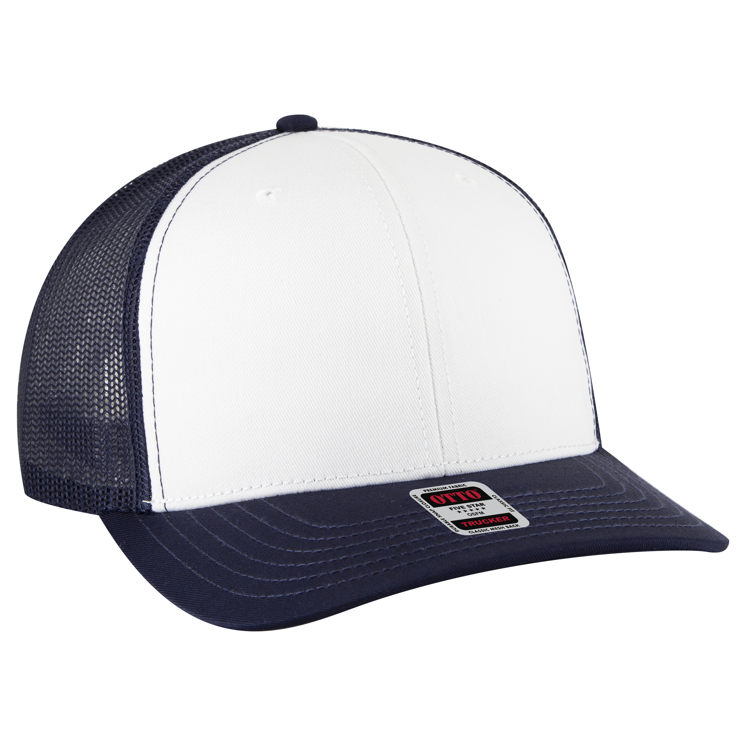 OTTO CAP® 6 Panel Mid Profile Mesh Back Trucker Hat 119