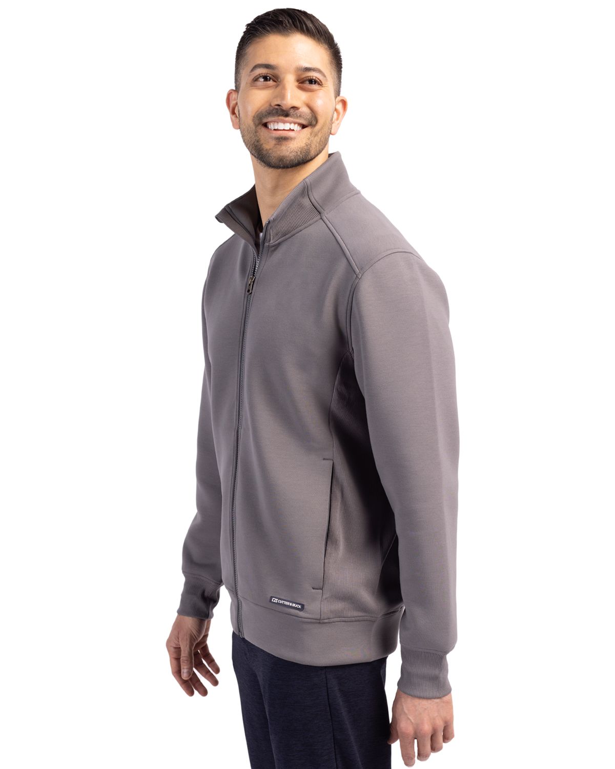Cutter & Buck Roam Recycled Buttery-Soft Knit Mens Full Zip Jacket 10