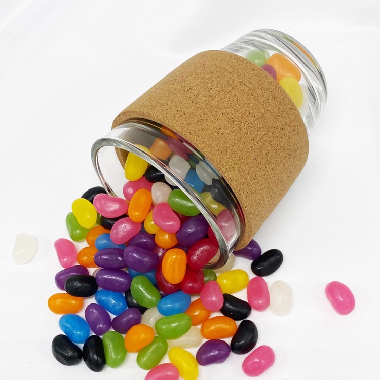 Jelly Bean In Cork Band Glass Coffee Cup 5