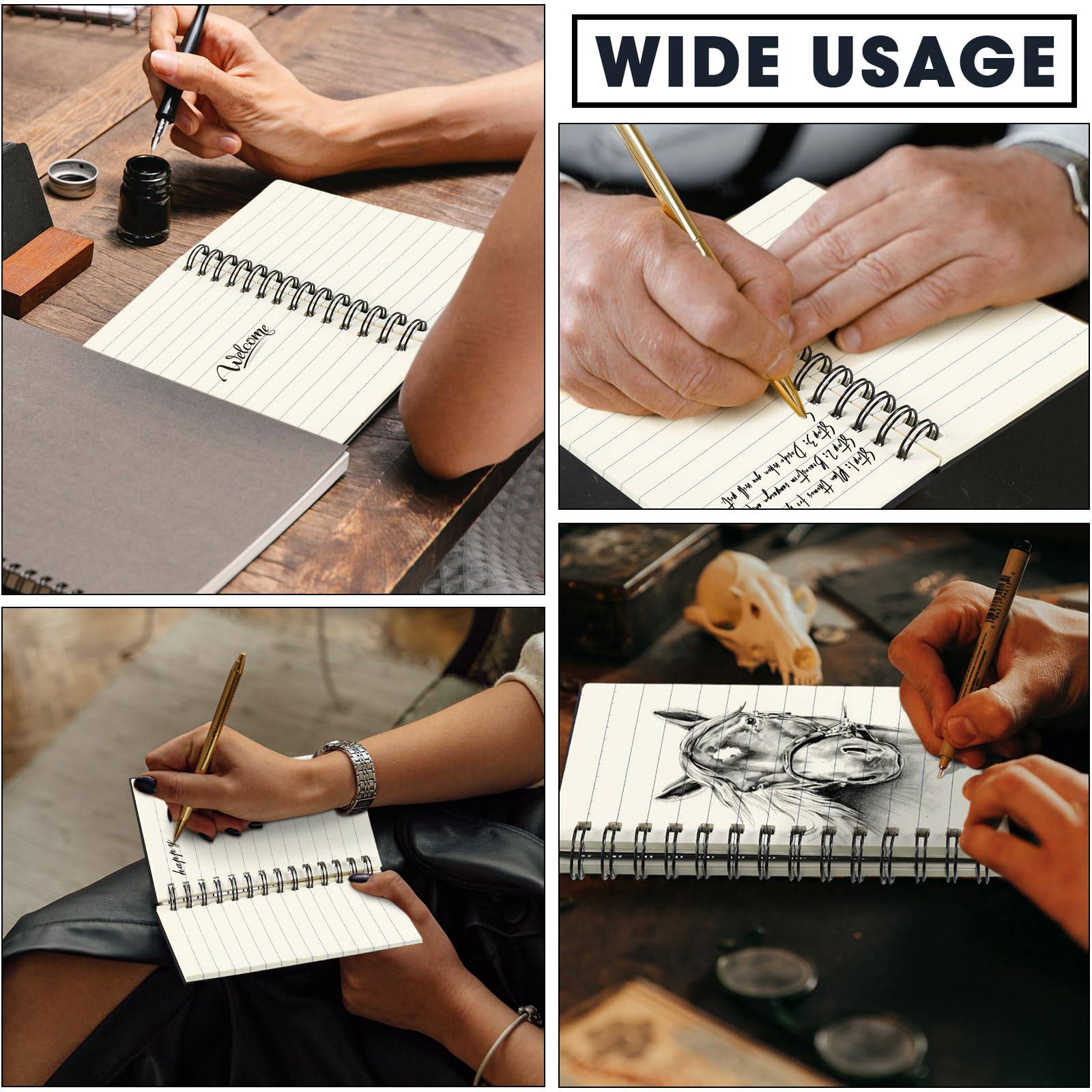 B7 120 Pages Mini Kraft Paper Portable Spiral Notebook 5