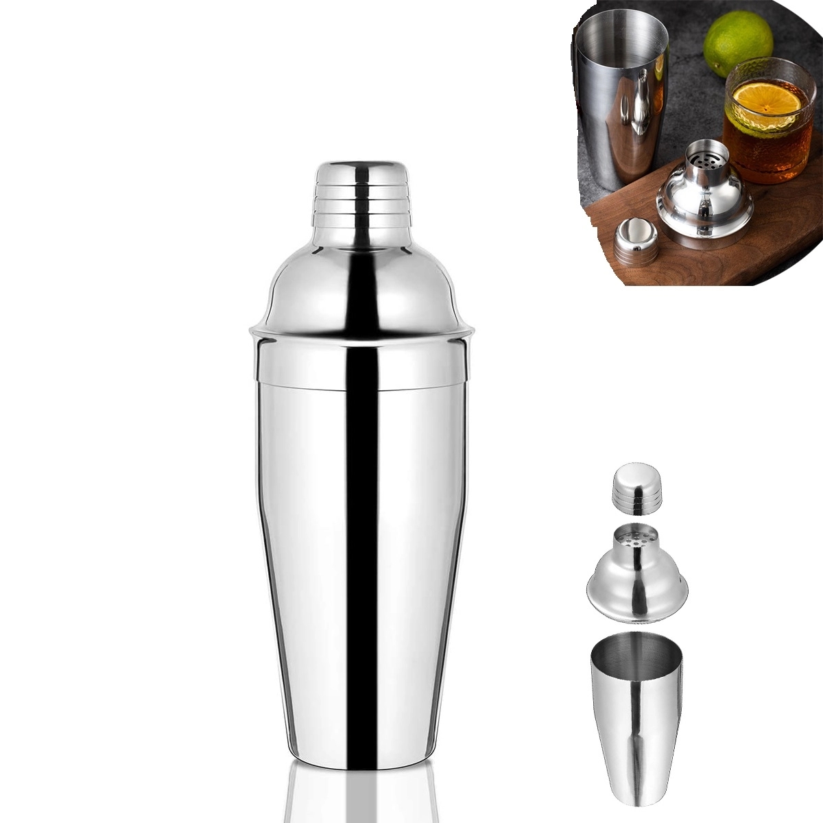 24 oz. Stainless Steel Cocktail Shaker 2