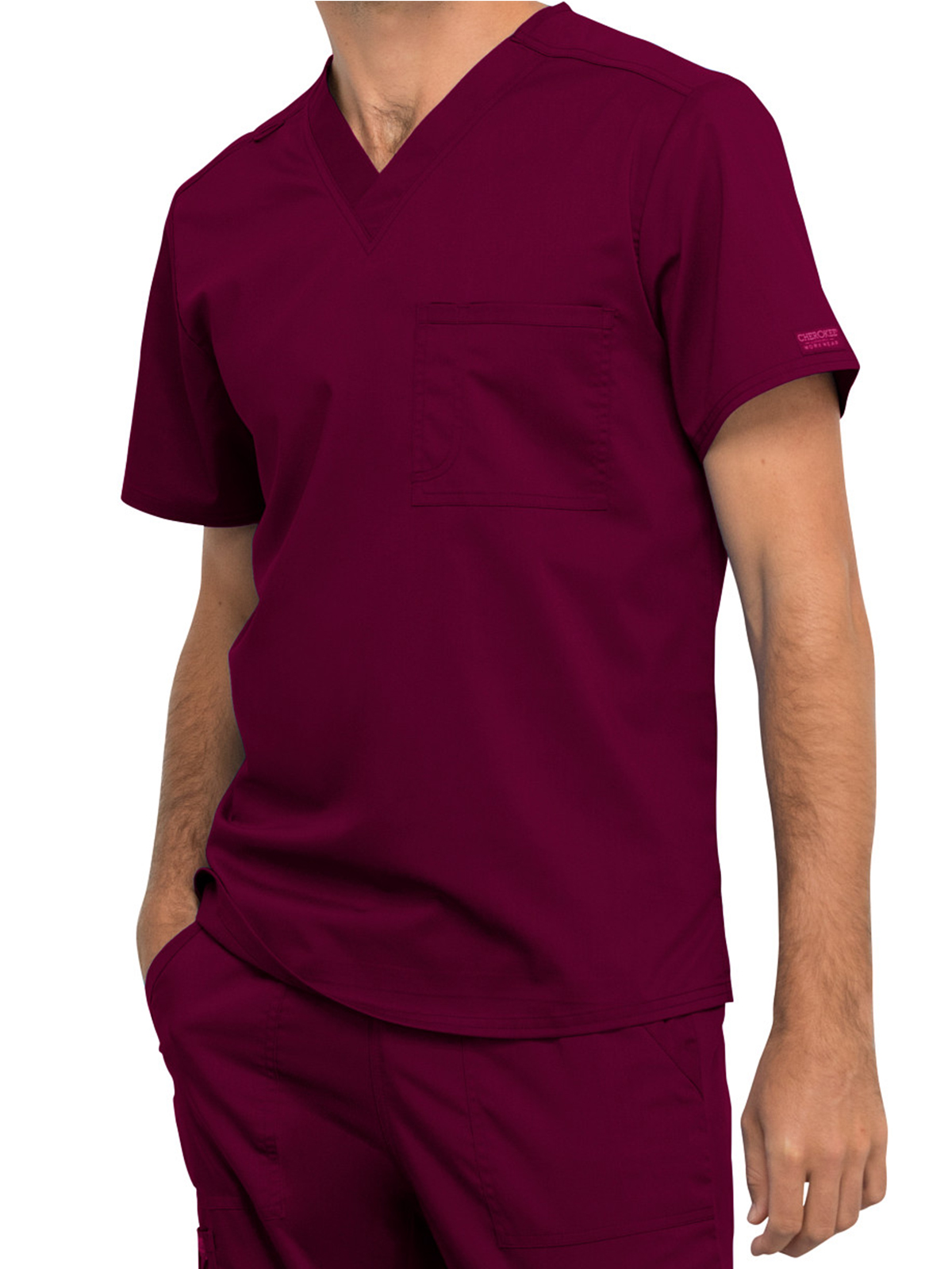 Cherokee - Workwear Revolution - Unisex 1-Pocket Tuckable V-Neck Top 22