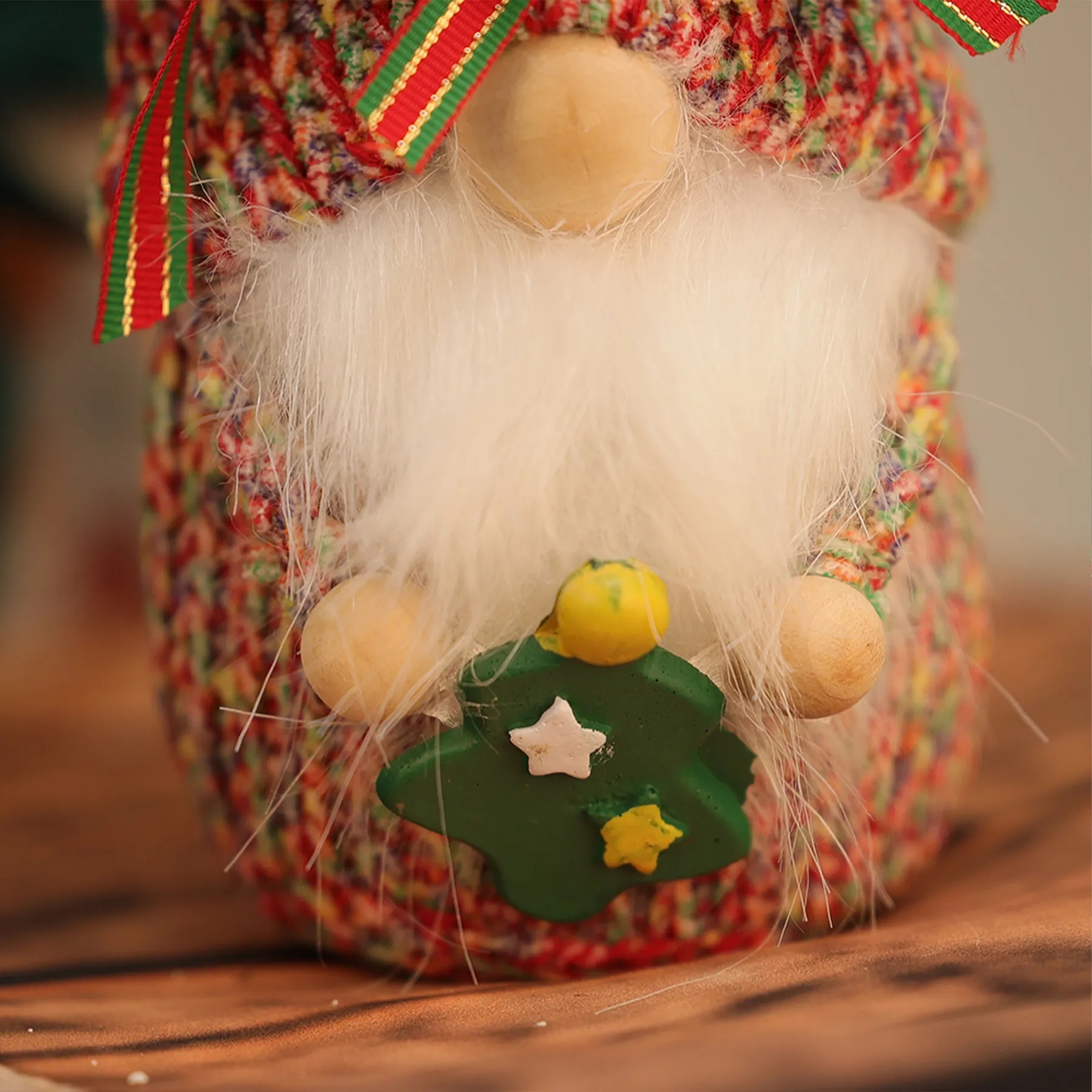 Polyester Christmas Knitted Plush Faceless Doll 2