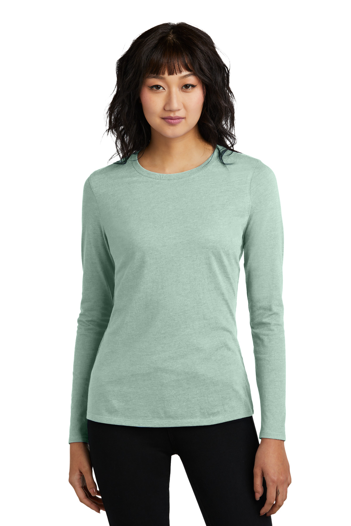 District Women's Perfect Blend CVC Long Sleeve Tee DT110 42