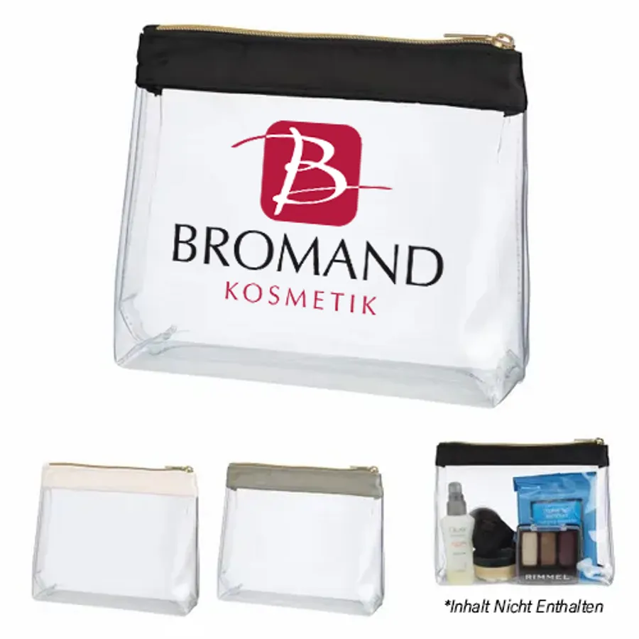 Advertising Sadie Satin Clear Cosmetic Bags 5