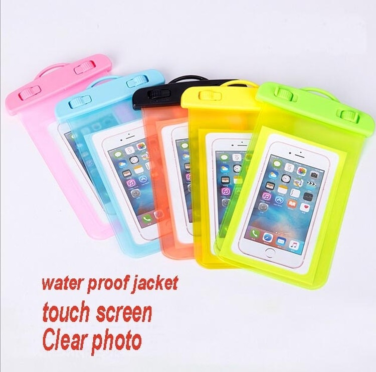 clear PVC waterproof phone jacket for all phones 8"*4" 2