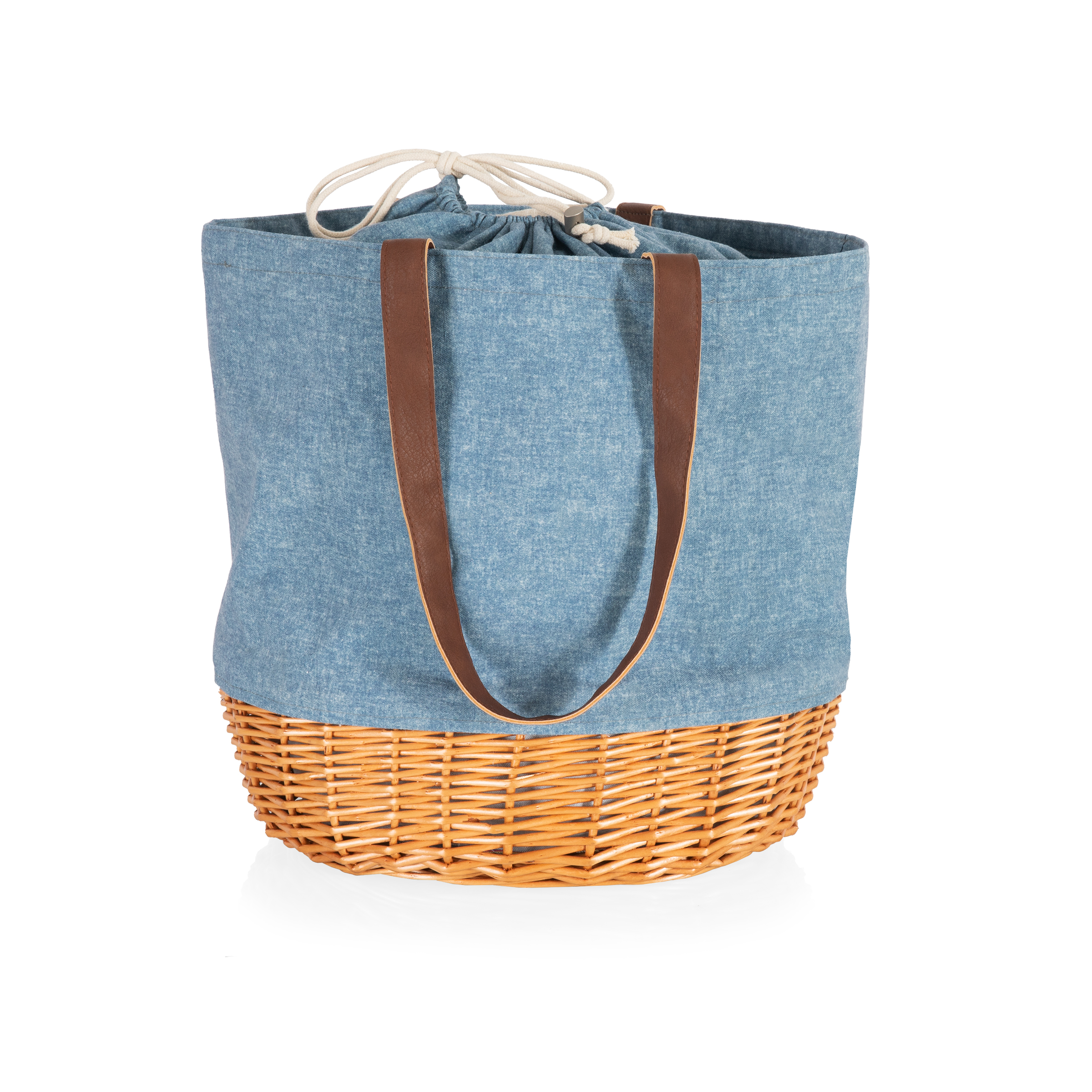 Coronado Canvas and Willow Basket Tote 12