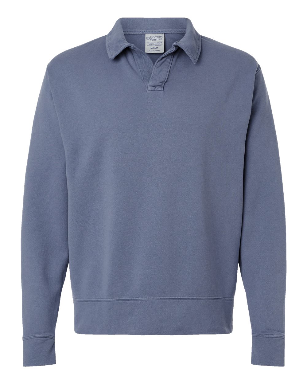 Unisex Garment-Dyed Polo Collar Sweatshirt - GDH490 49