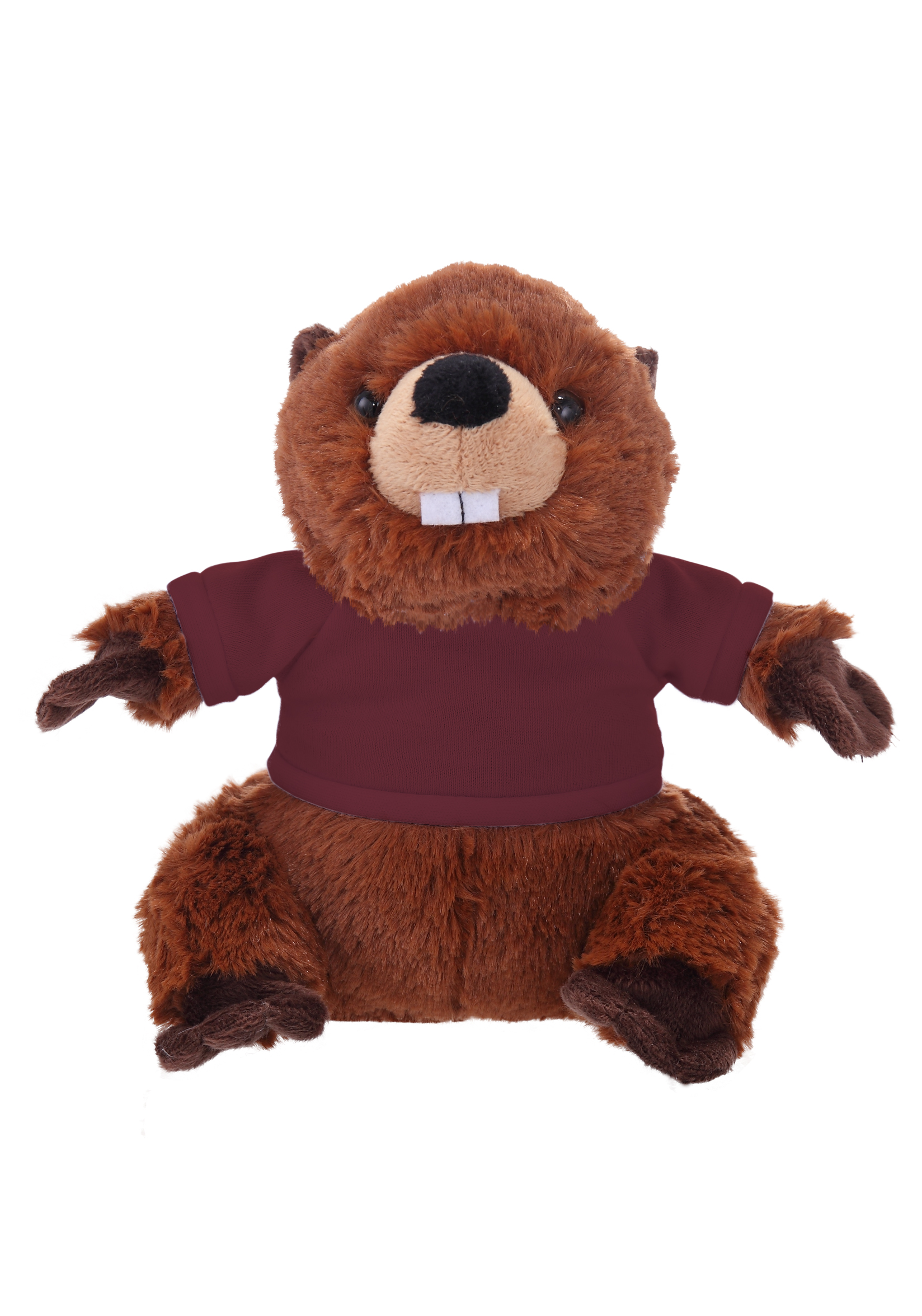 Soft Plush Sitting Beaver wearing a T-Shirt 19