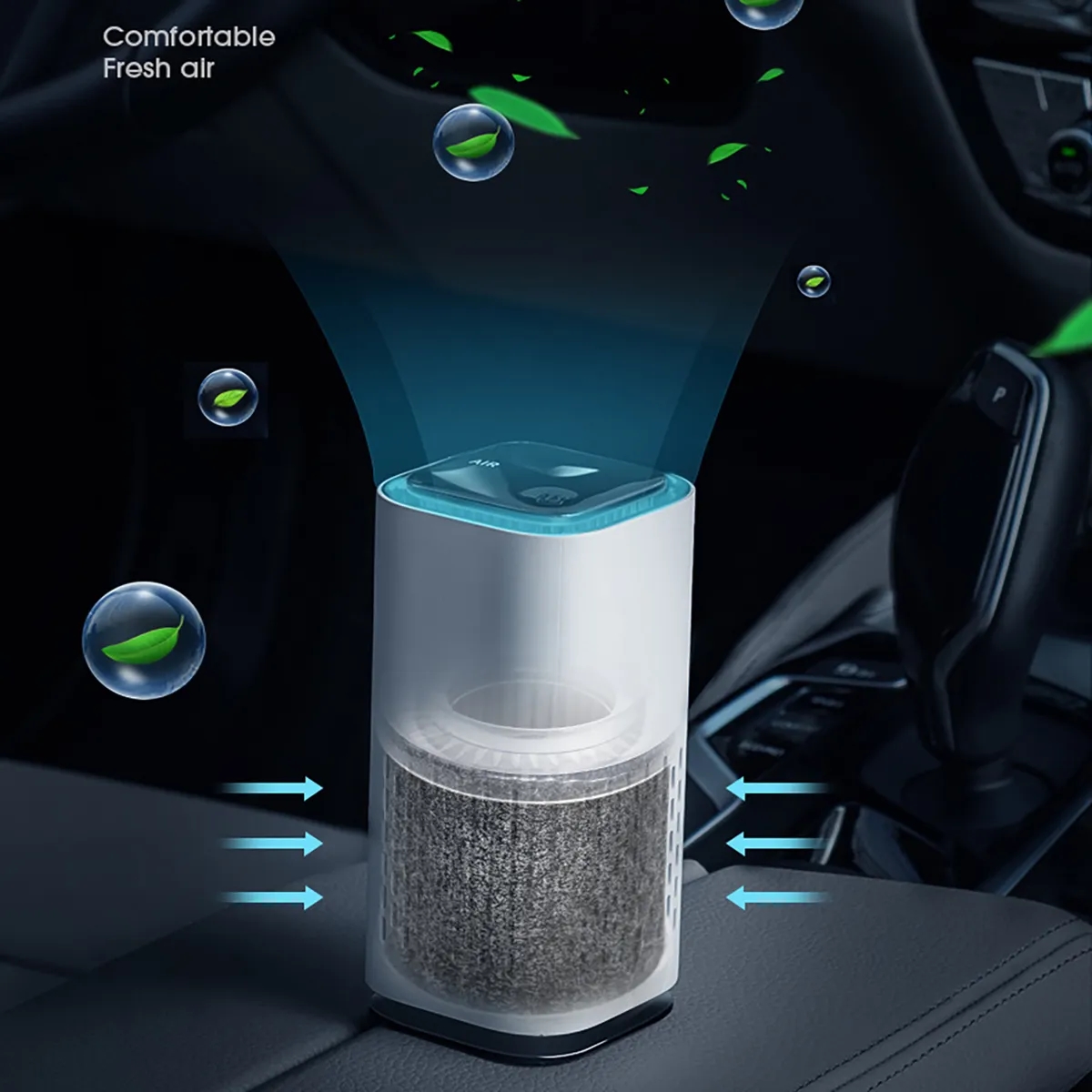 Mini HEPA Car Office Air Purifier 8