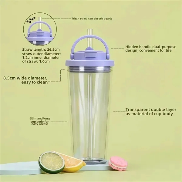 24oz Boba Tumbler - Insulated Cup with Lid & Straw 21