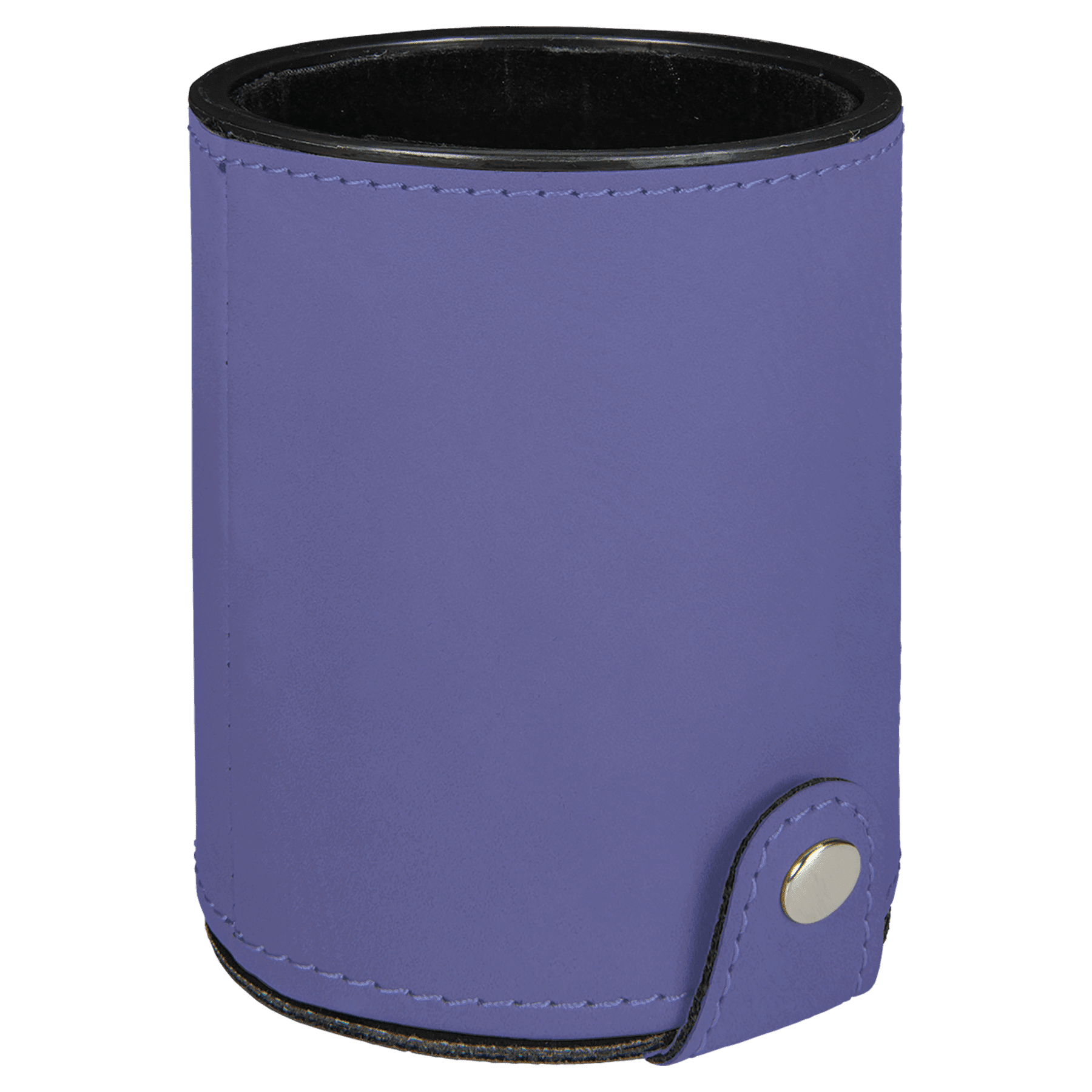 Purple Leatherette Dice Cup with 5 Dice 3