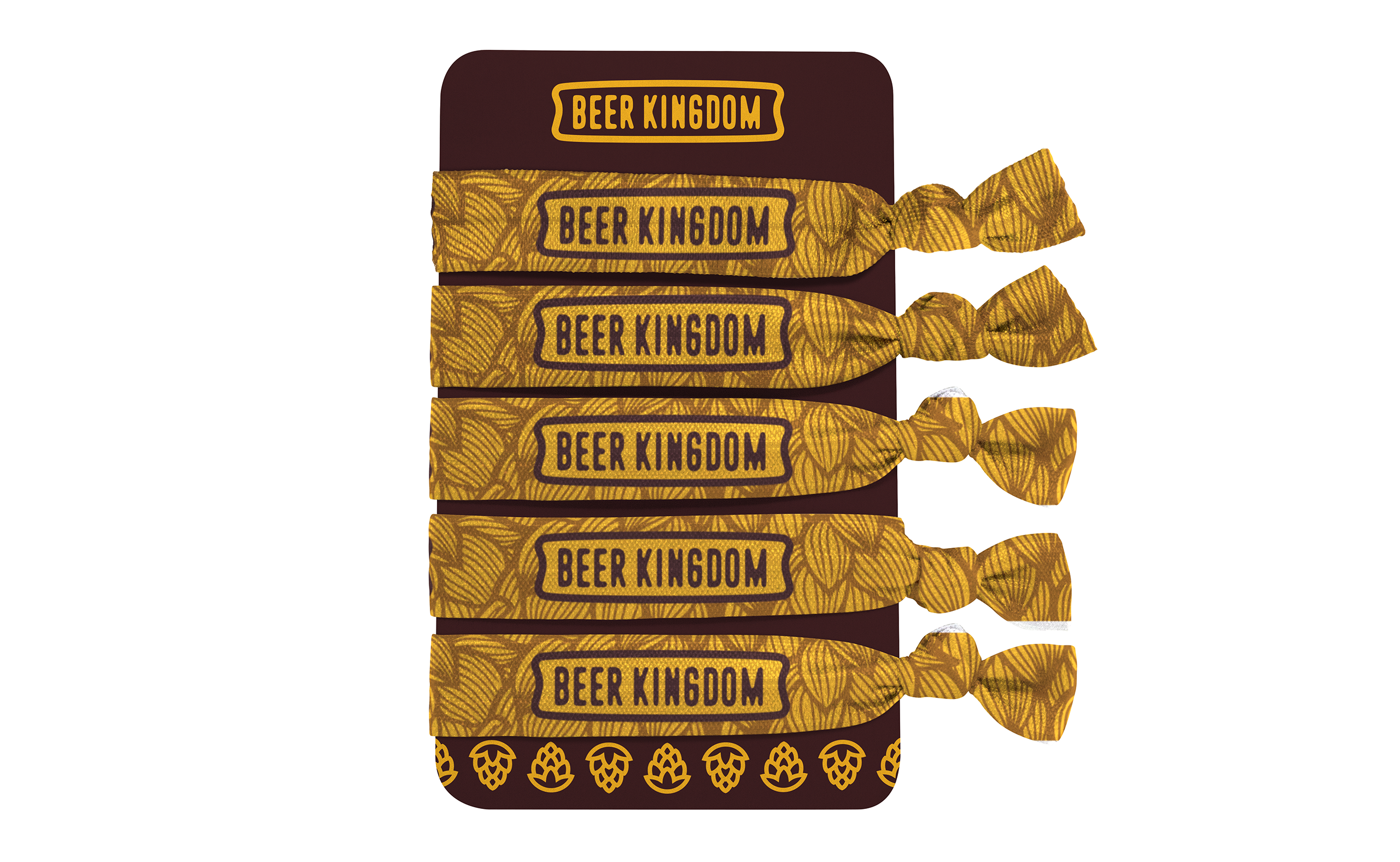 5 Piece Knotted Hair Tie Set with Card