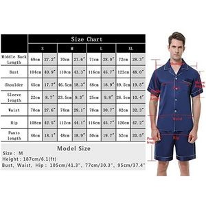 Men's Short Sleeve Satin Pajama Set 5