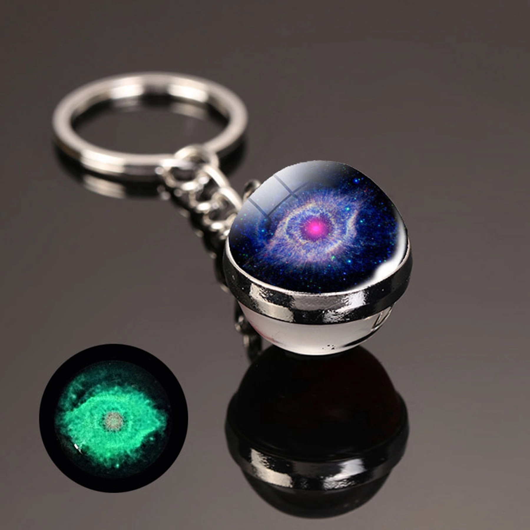 Glow in the Dark Crystal Ball Key Chain 21
