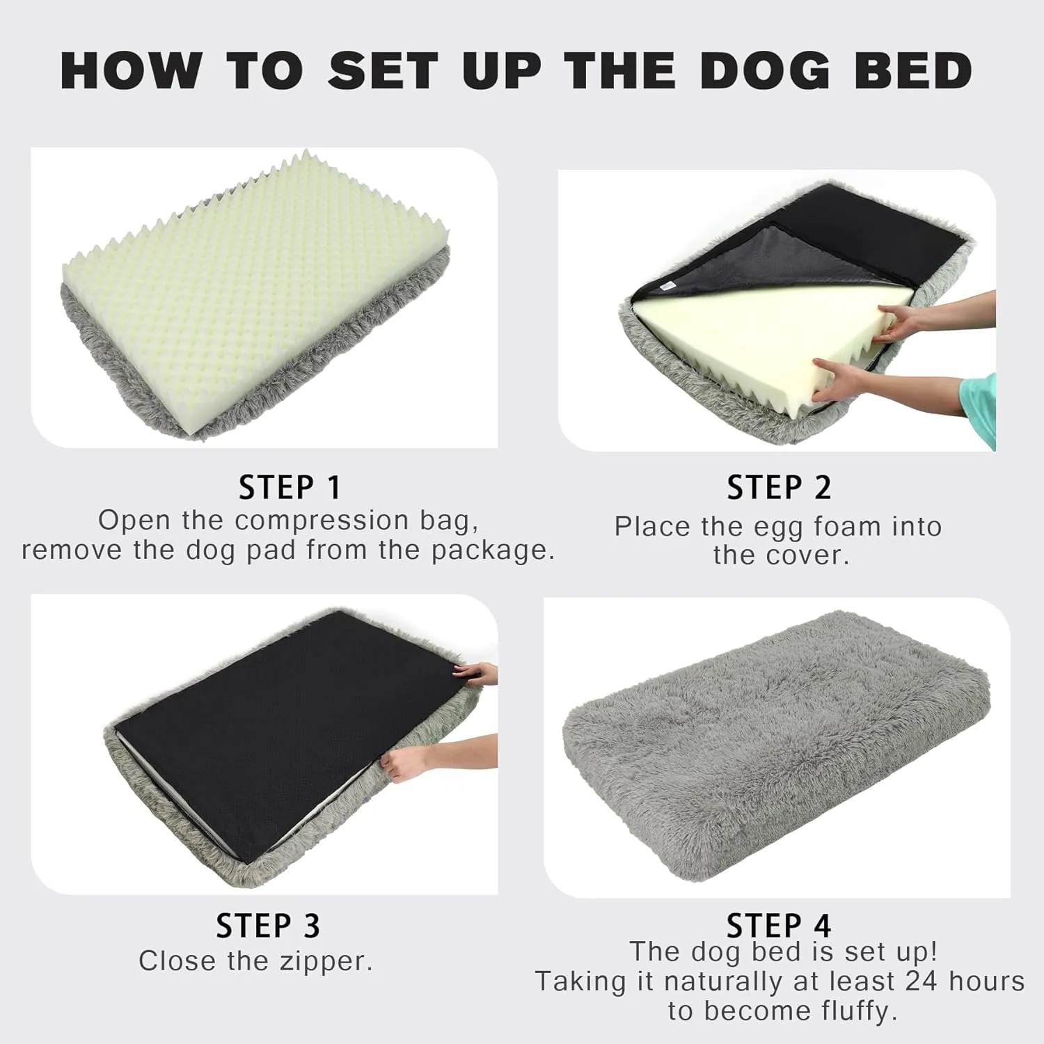 Large Dog Bed with Removable Washable Cover 5