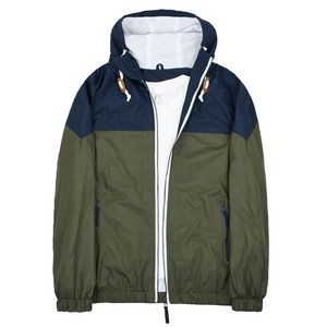 Autumn Patchwork Hooded Water Resistant Windbreaker Jackets For Men 3