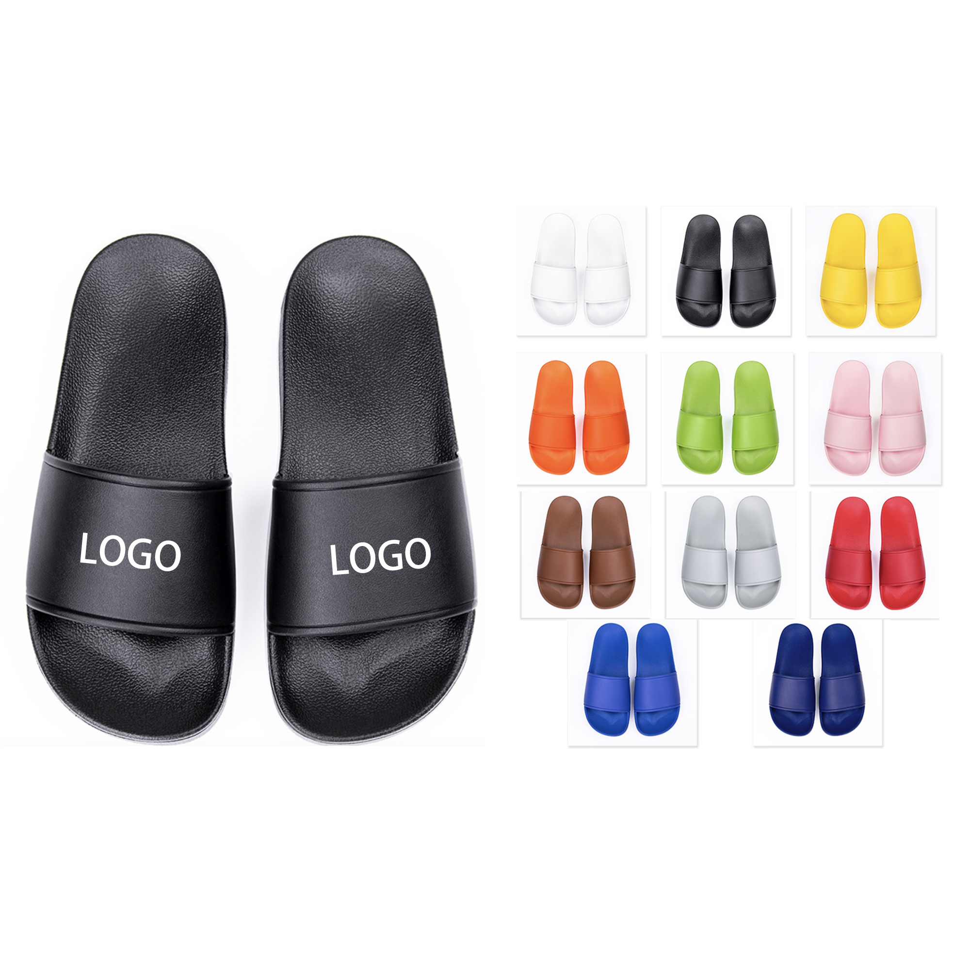 Custom Home PVC Non-slip Slipper Slide Sandals 2