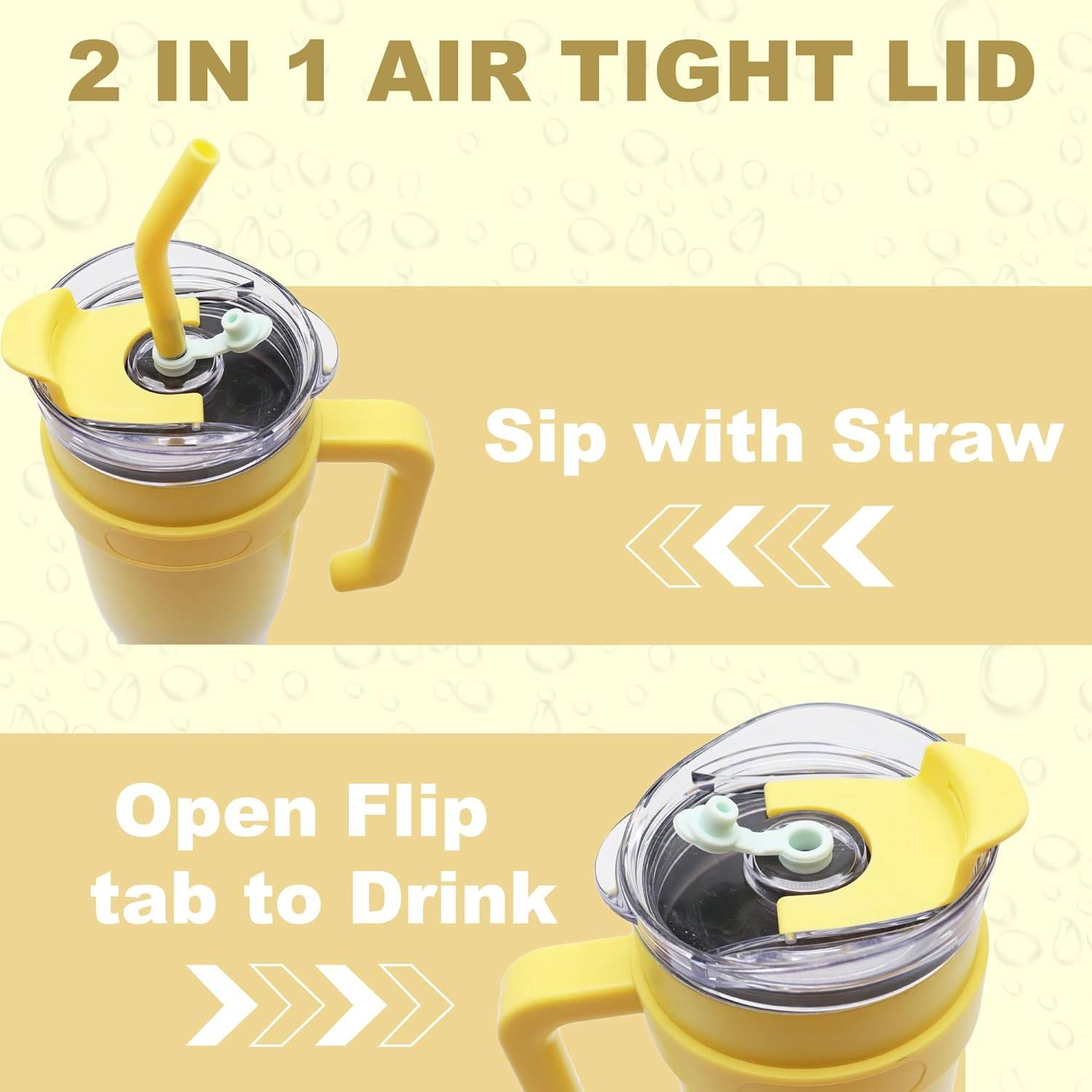 Stainless Steel Insulated Mug Tumbler With Handle Straw 3