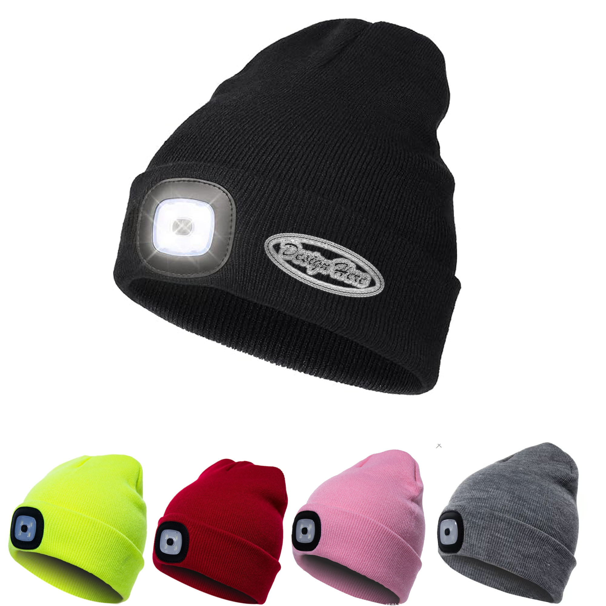 Unisex LED Beanie with Rechargeable Headlamp for Winter Use 2