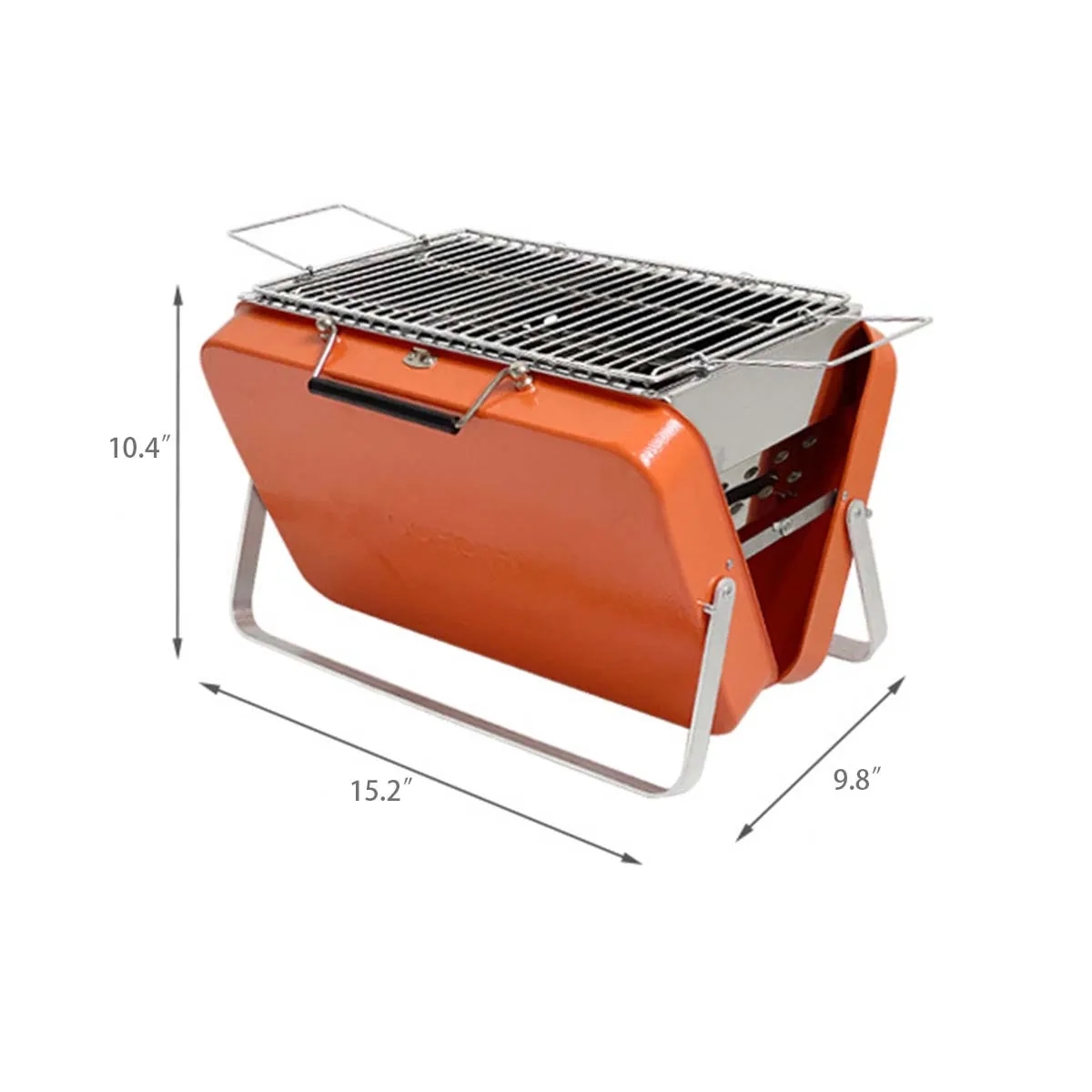 3-5 People Portable Compact Charcoal Folding Metal Grill 4
