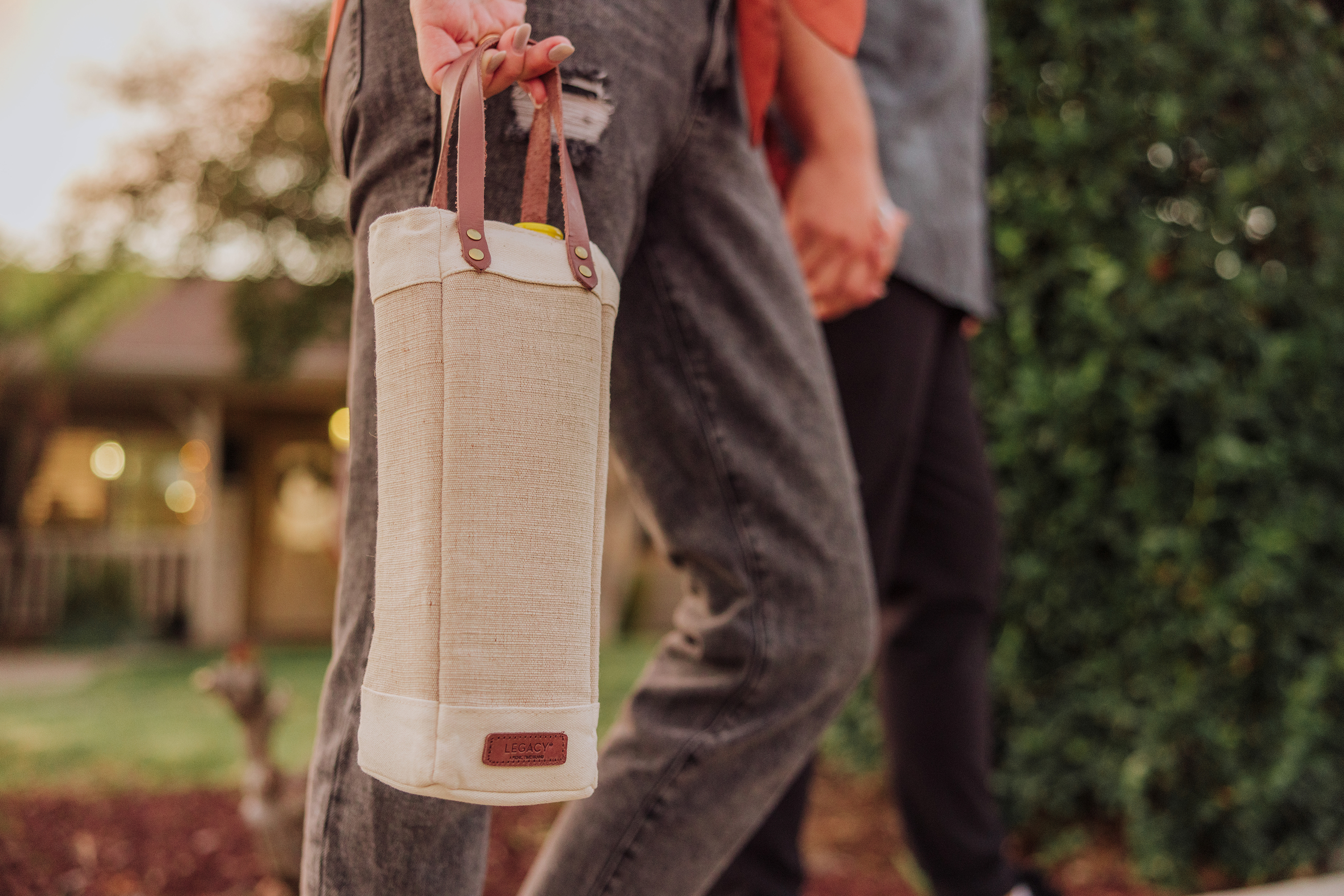 Pinot Jute Single Bottle Insulated Wine Bag 4
